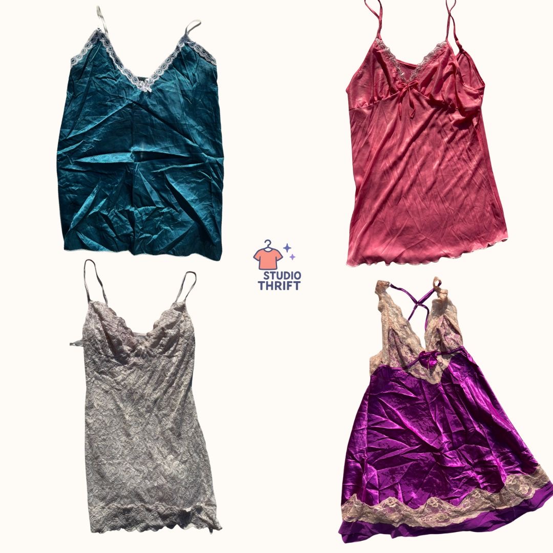 Y2K Silk & Lace Cami Tops Bundle | Slumber Party Edition(CT-004)