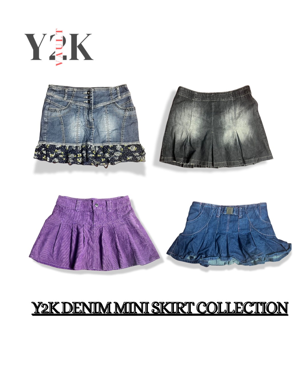 Y2K Denim Dreams: Mini Skirt Edition (Yv-506)