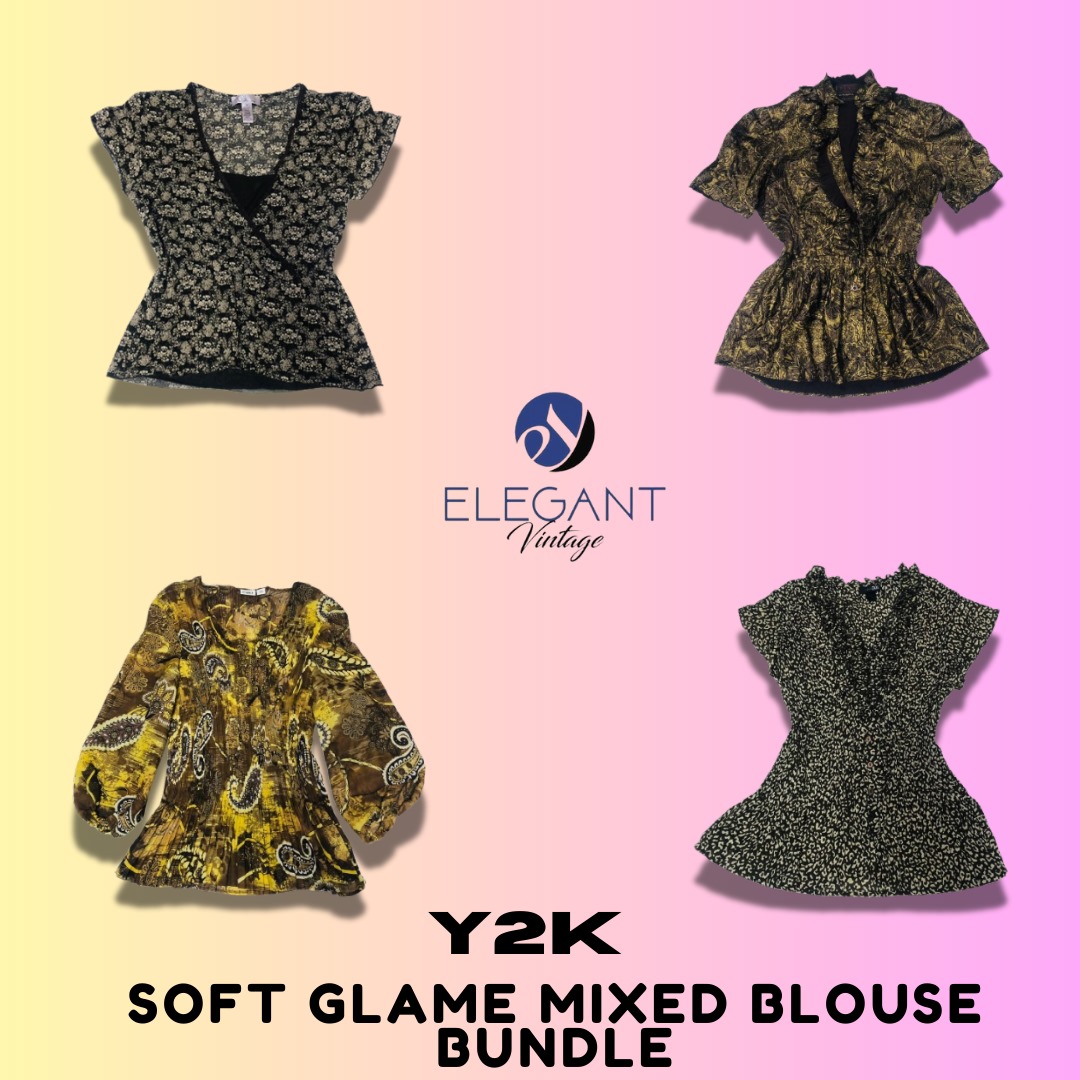 Y2K Soft Glame Mixed Blouse Mundle - EV1399
