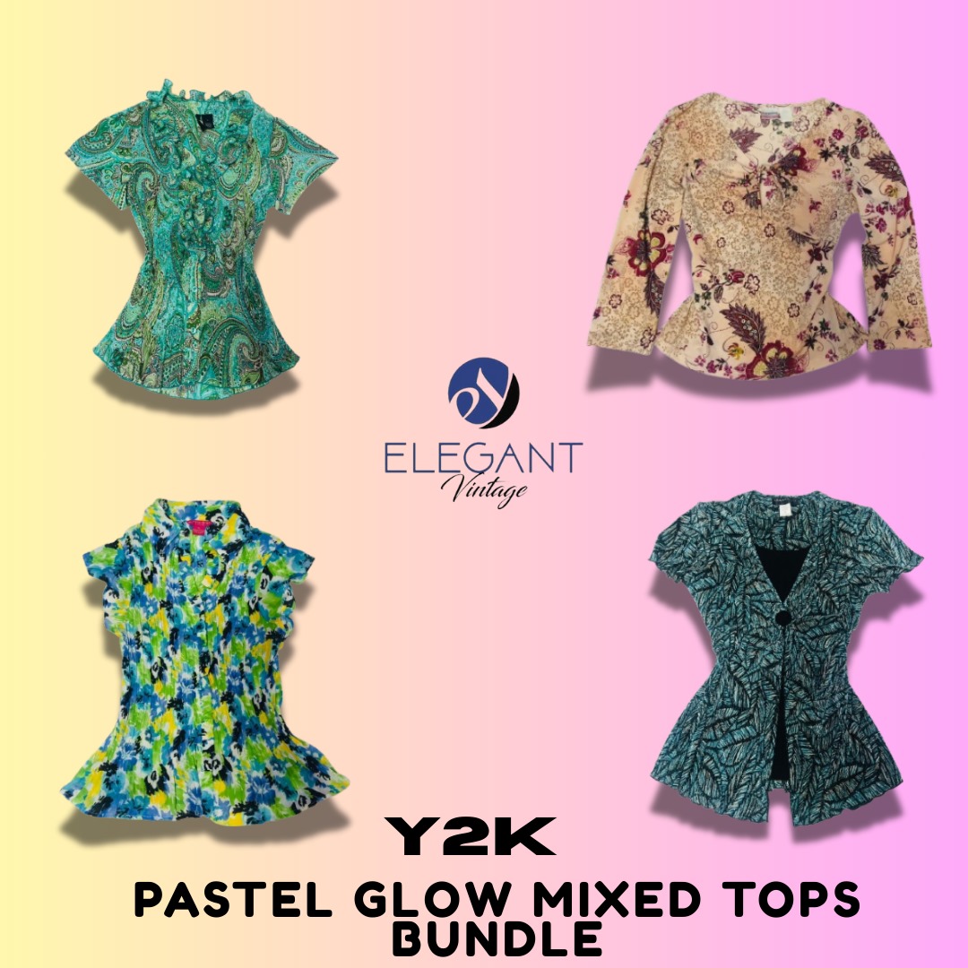 Y2K Pastel Glow Mixed Tops Bundle - EV1407