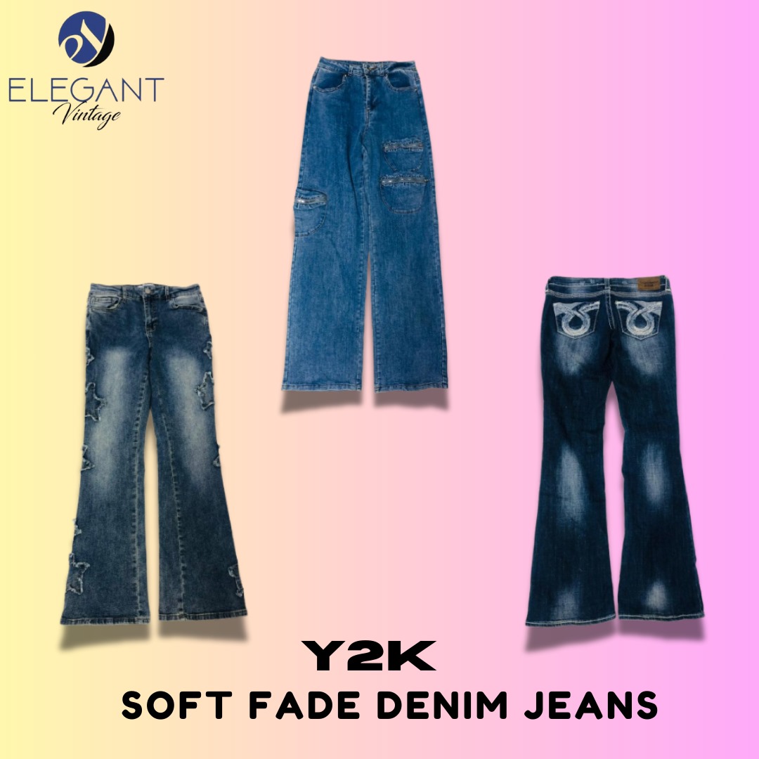 Y2K Soft Fade Denim Jeans - EV1414