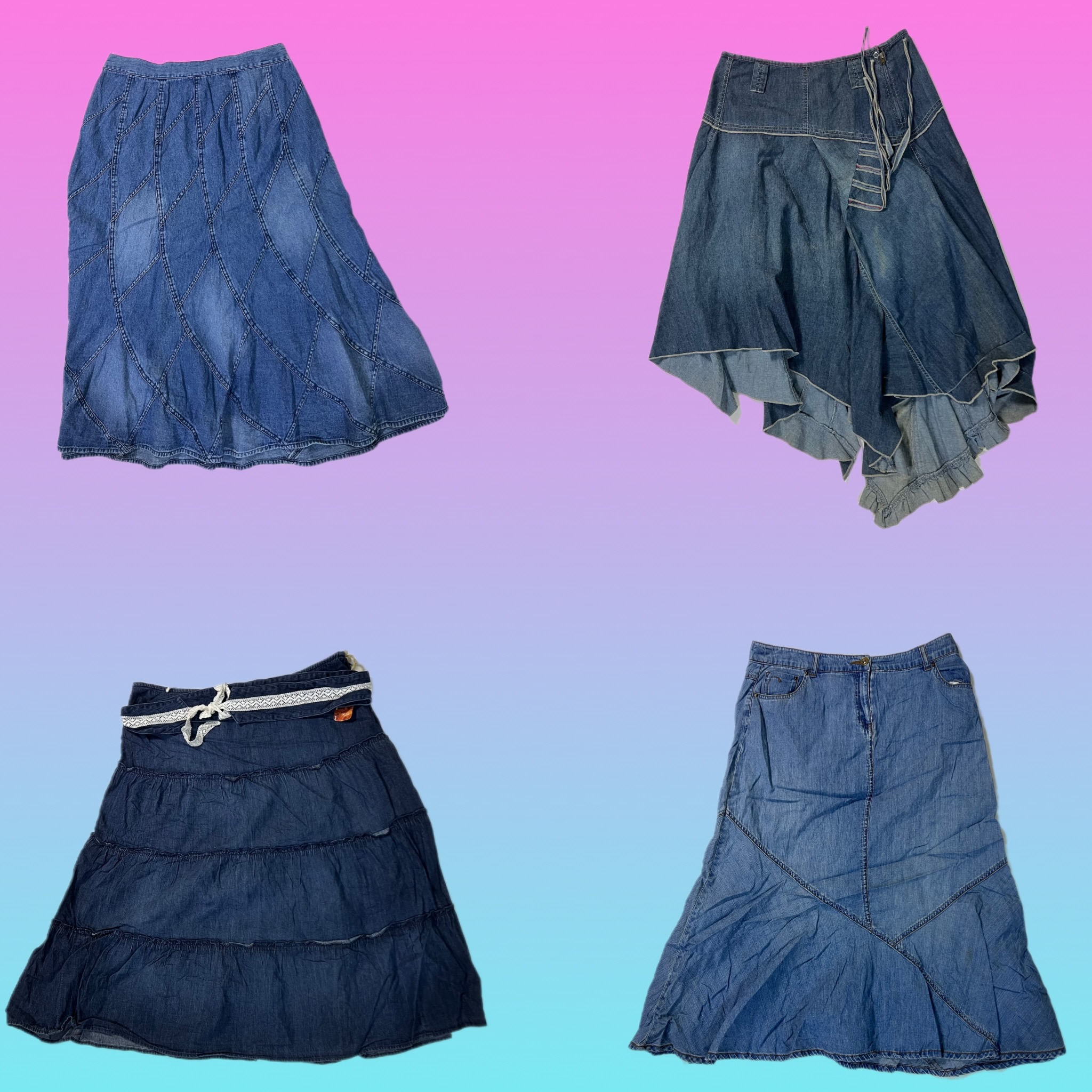 Y2K Denim-Midi-Röcke (TH-187)