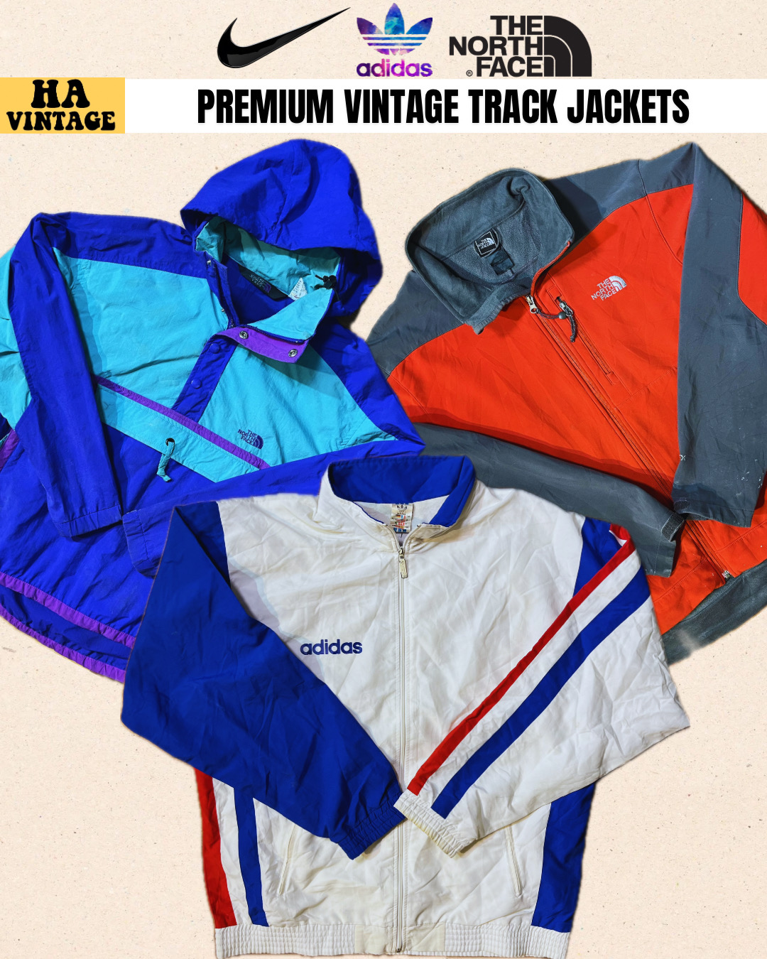 Premium Mix Brand Jackets Inc Nike TNF Adidas