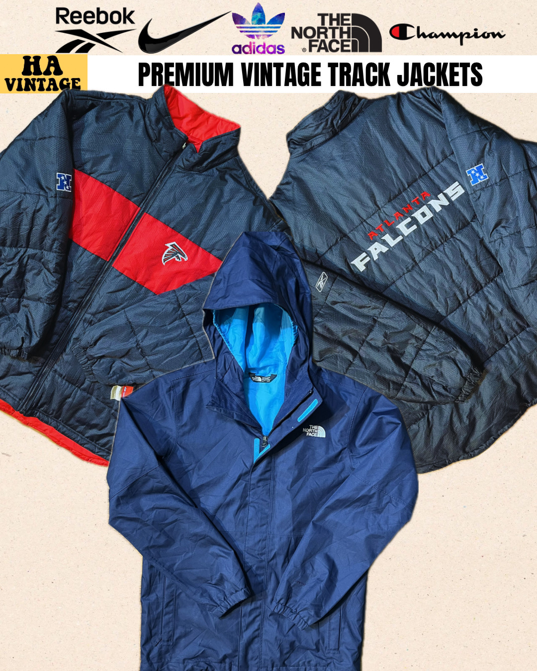 ミックスブランドヴィンテージジャケットインク Reebok Nike The North Face