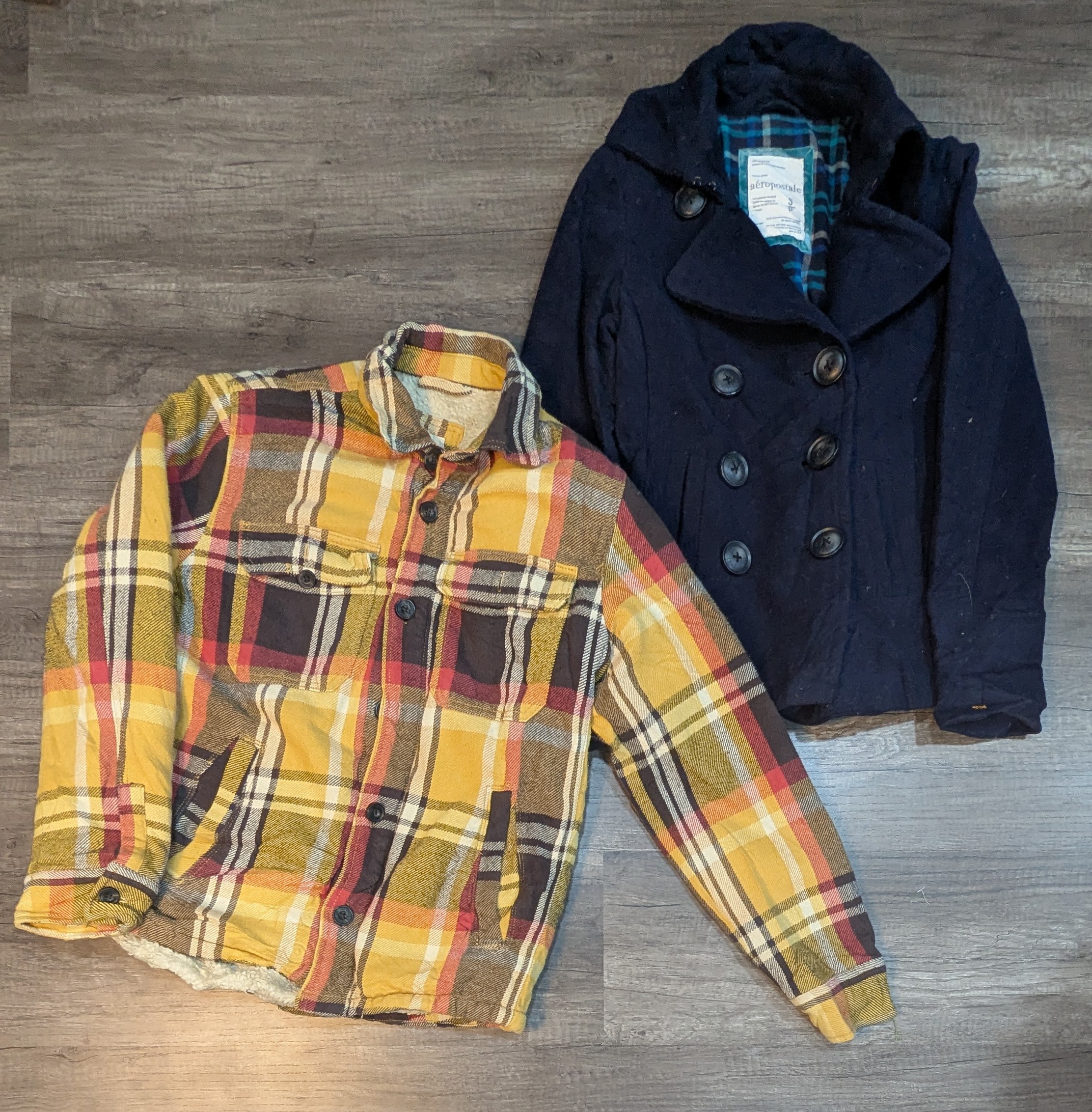 1298 - American Eagle, Aeropostale, Abecrombie Wool & Flannel Jacket