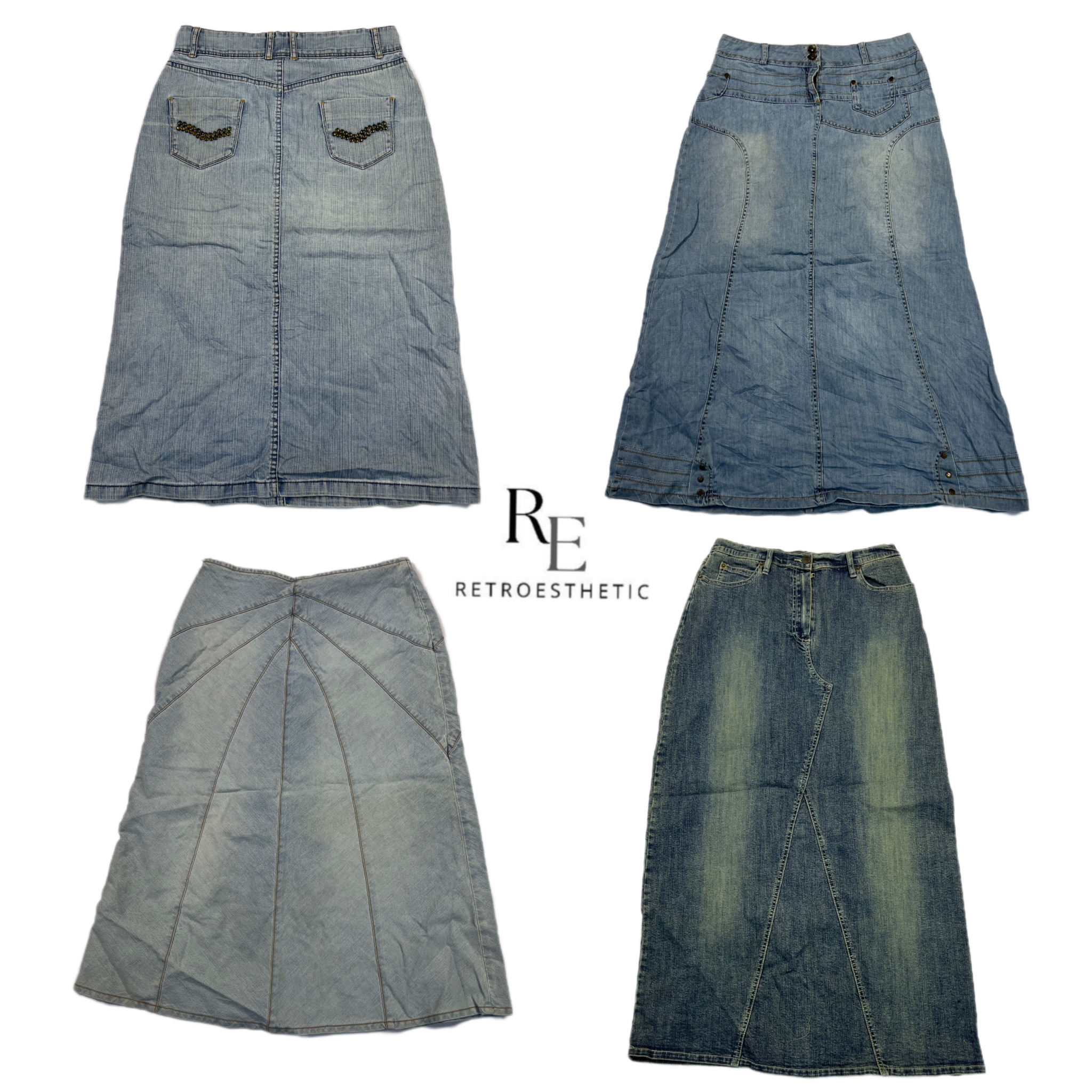 Y2K Paris Hilton Denim Long Skirts RE-2569