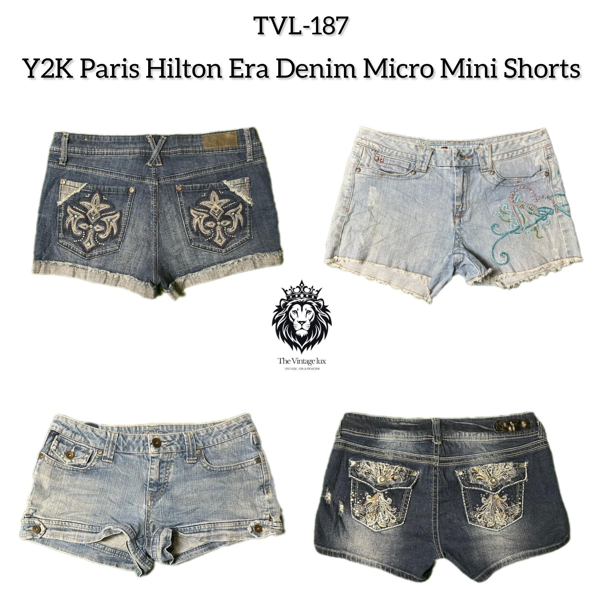 Y2K Paris Hilton Era Micro Mini Shorts (TVL-187)