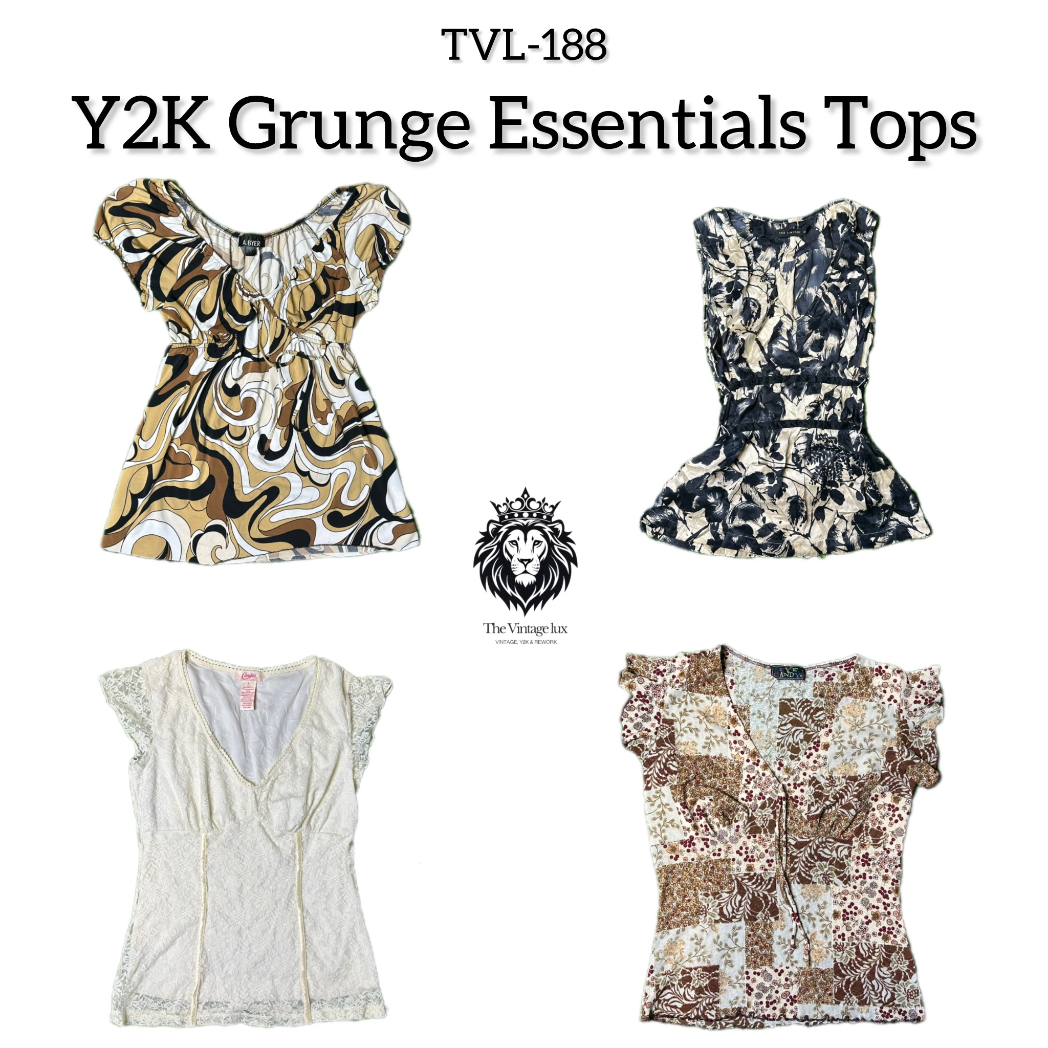 Y2K Grunge Essentials Tops (TVL-188)