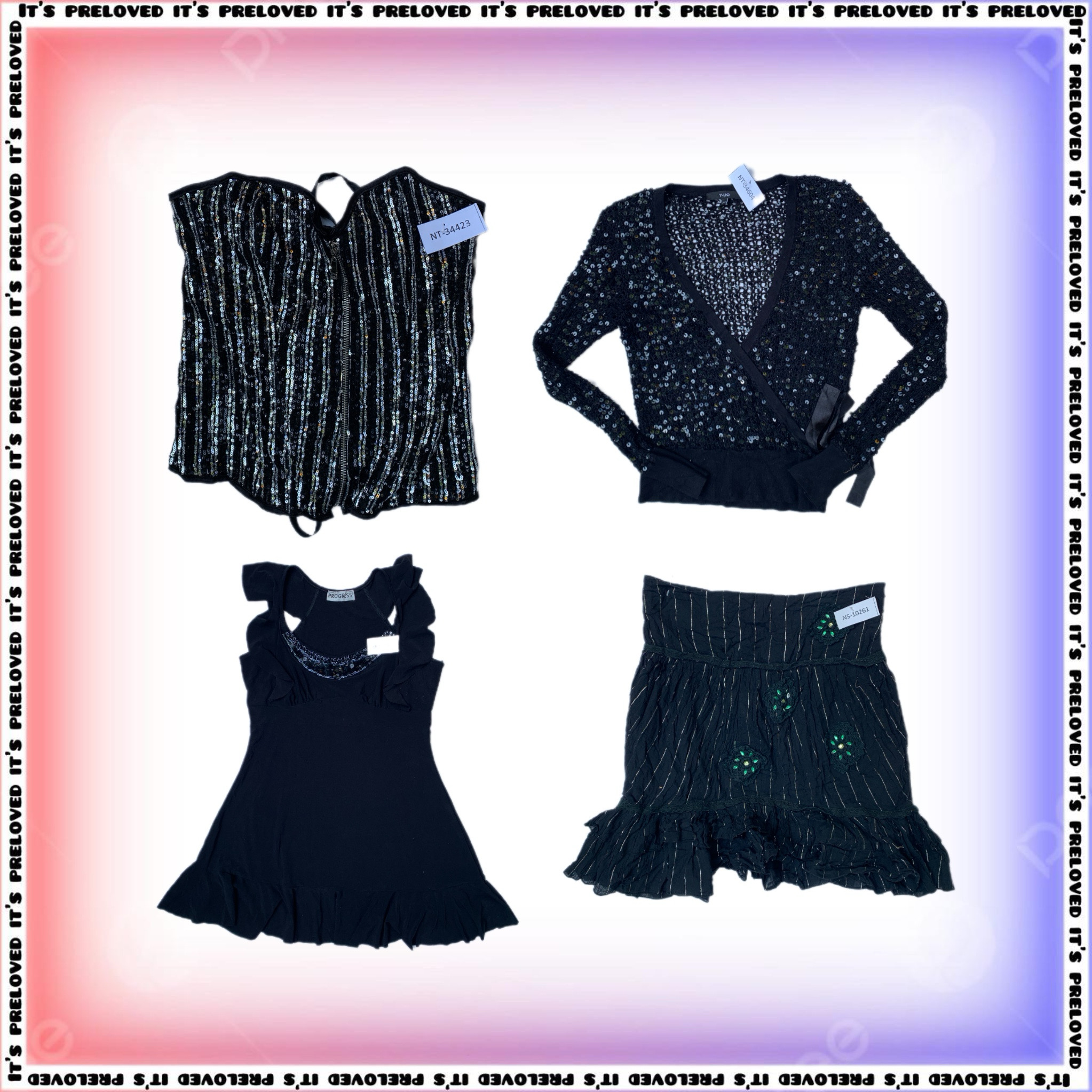 Shimmer & Metallics - tops, dresses, skirts SRK (SS-1687)