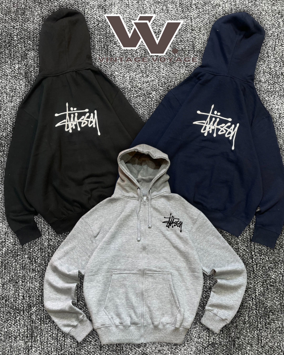 Stussy reworked style mix colour zipper hoodies 81225