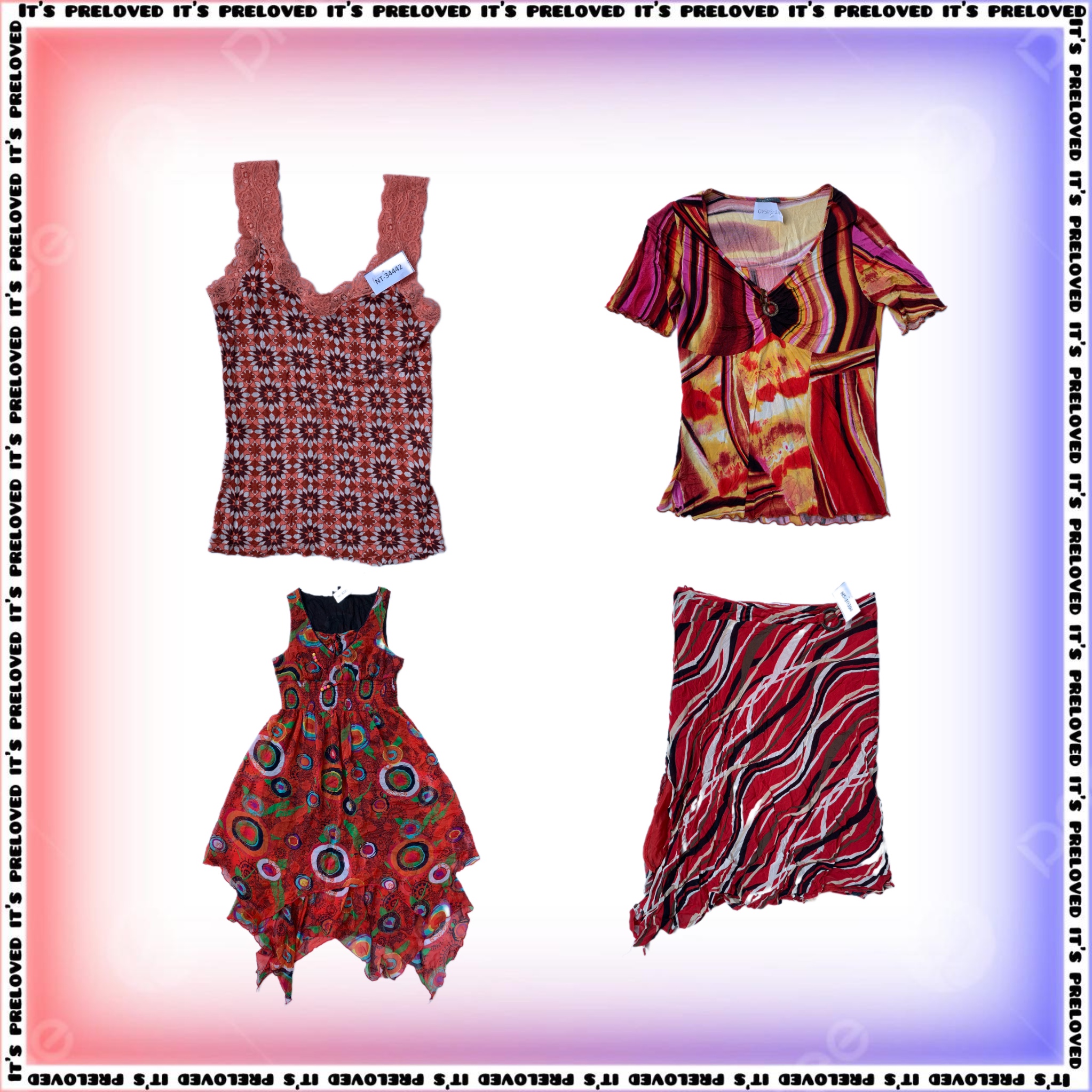 Y2K Maximalist Everyday Picks - tops, dresses, skirts SRK (SS-1691)