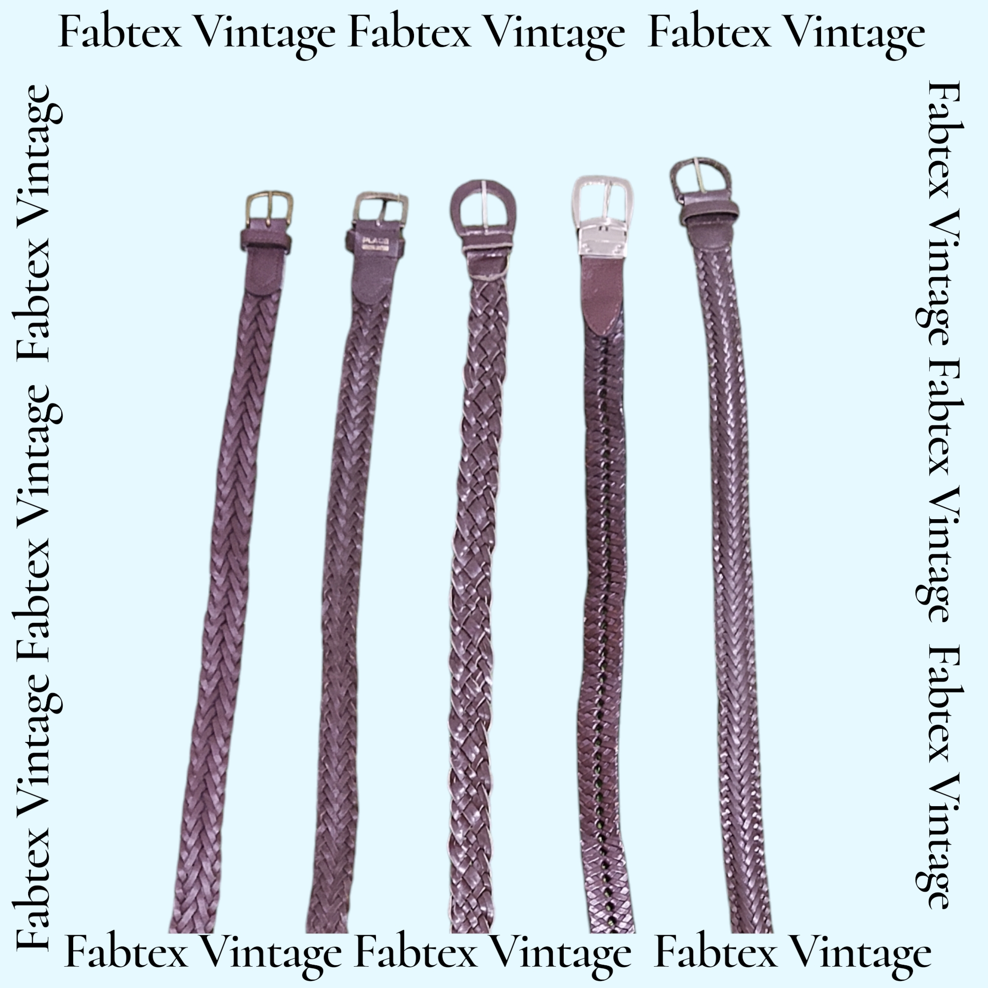 (FV-703) Y2K Leder Boho Erdtöne Gürtel