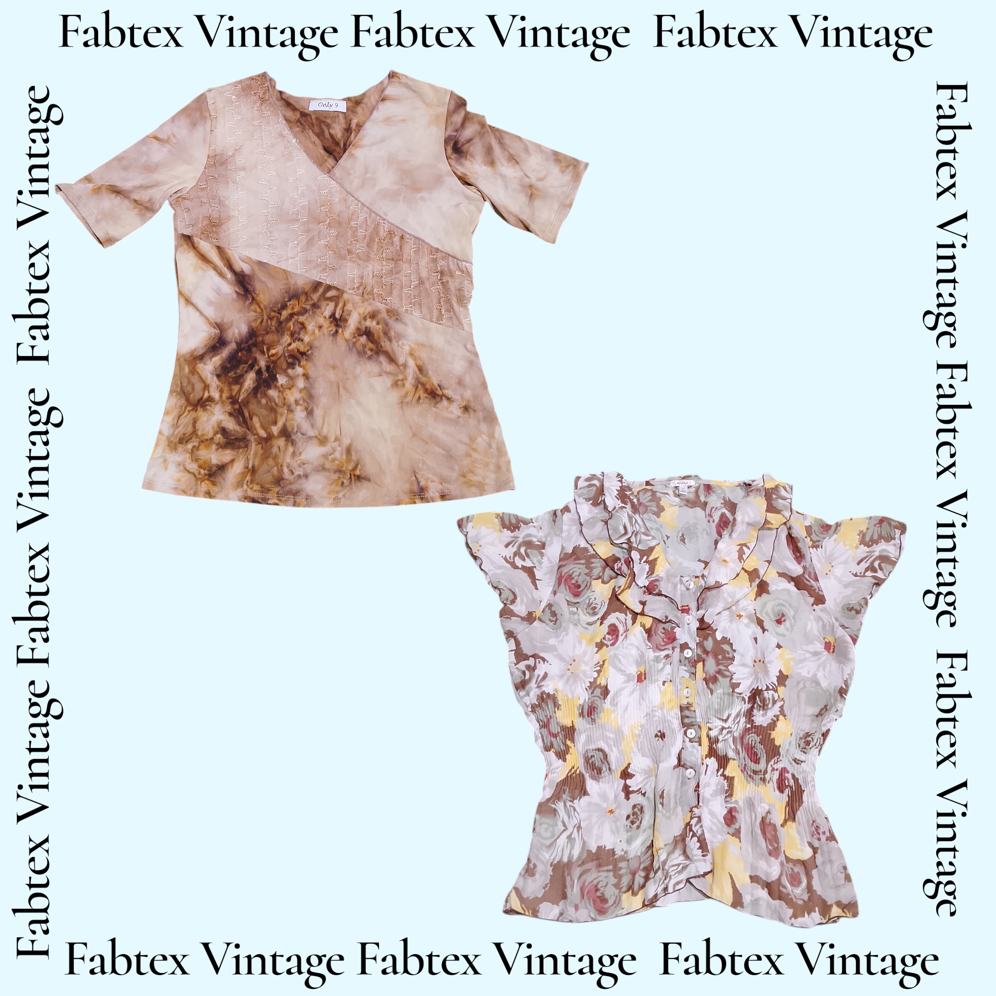 (FV-693) Y2K Boho Earth Tone Fairy Tops