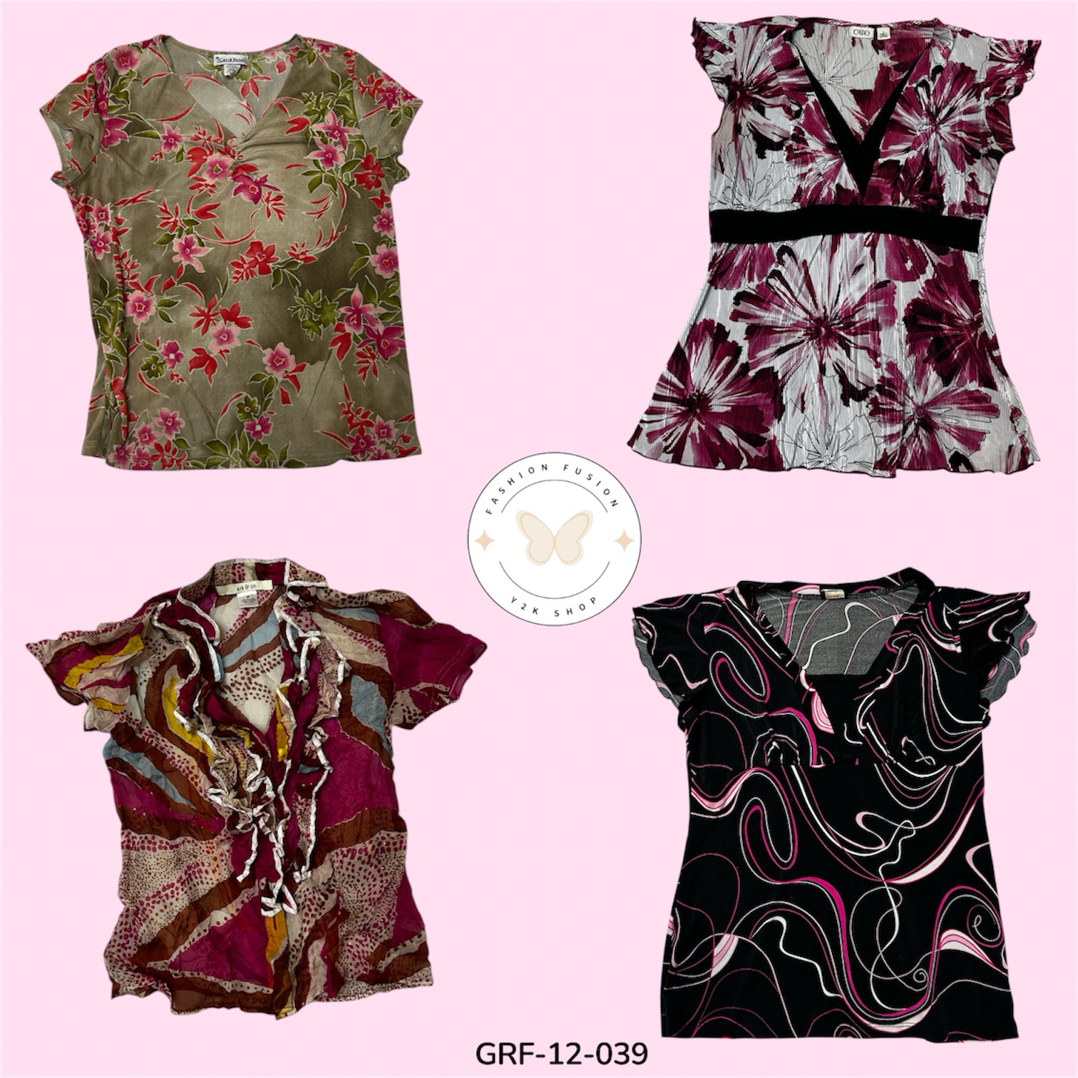 Flora Pattern Poly Blouse – Elegant Everyday Wear (GRF-12-039)