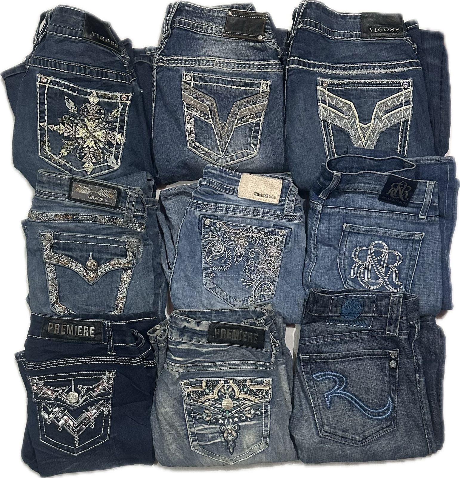 VIGOSS AND OTHER MIX BRANDS JEANS (MD 1454)