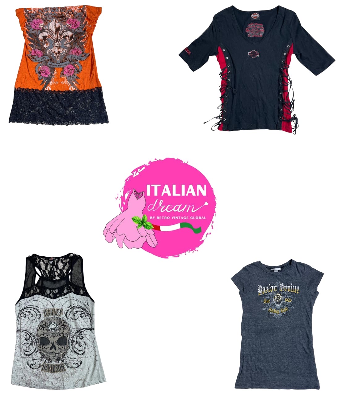 Y2K Baby Tees ft. Harley Davidson