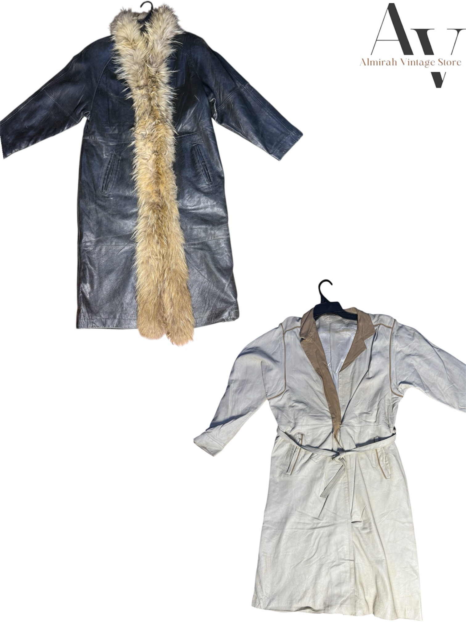 Beaux manteaux de trench en cuir