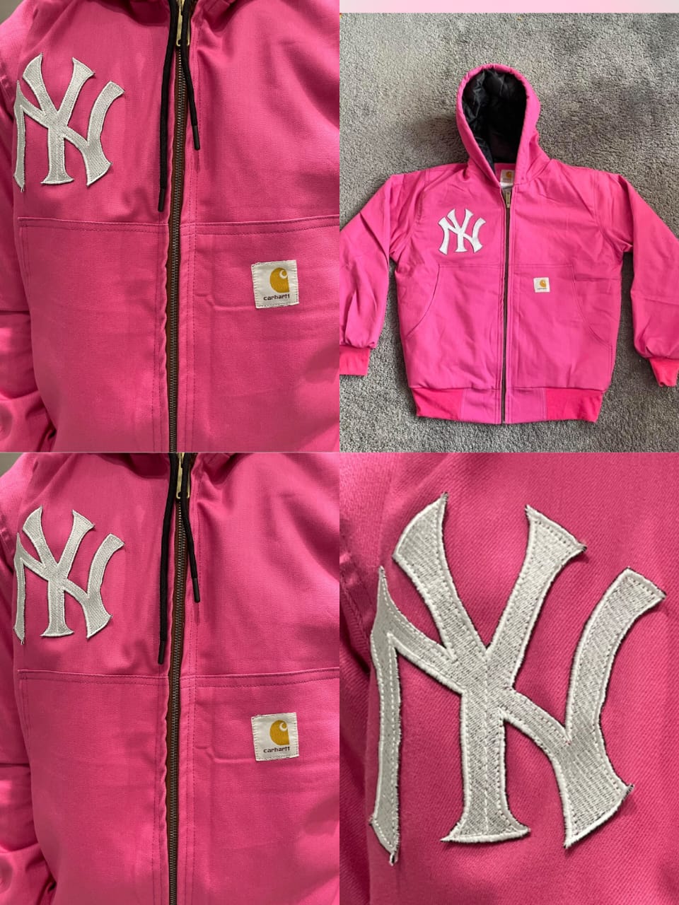 Carhartt NY Rework Stil pinke Kapuzenjacken