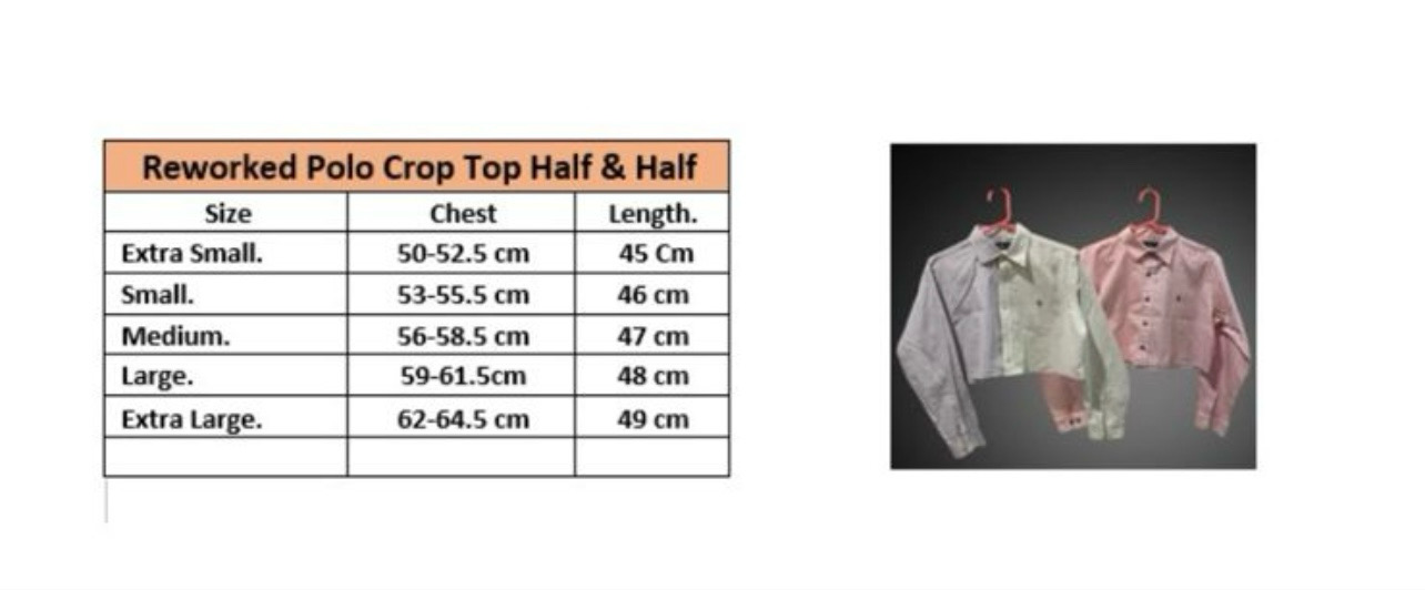 アップサイクル ラルフ・ローレン クロップトップ ハーフ＆ハーフ (DV -12-223)