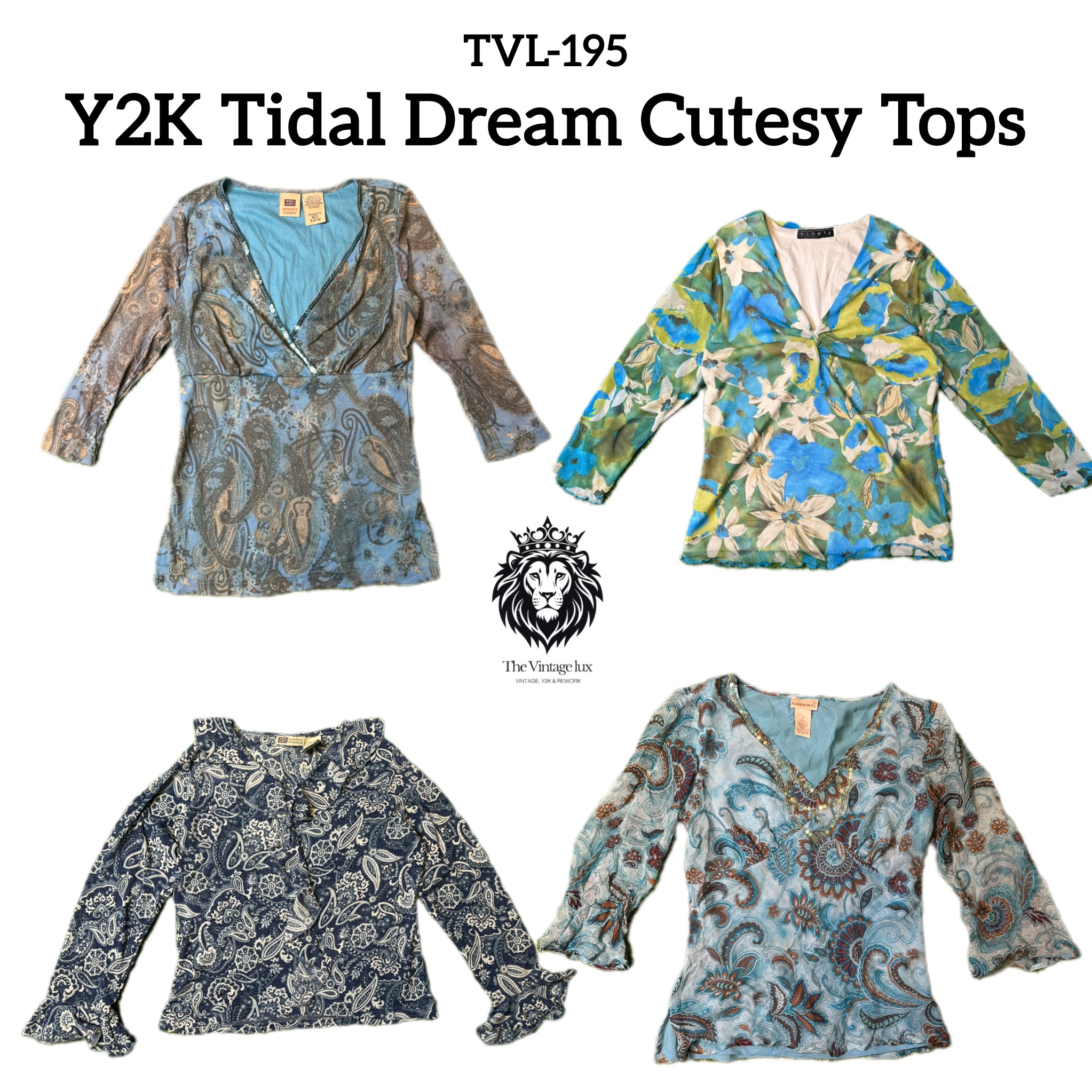 Y2K Tidal Dream Cutesy Tops (TVL-195)