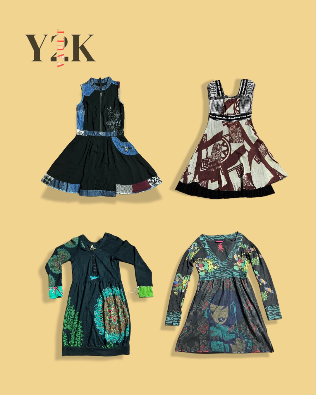 Y2K Patchwork Dress Bundle (Yv-507)