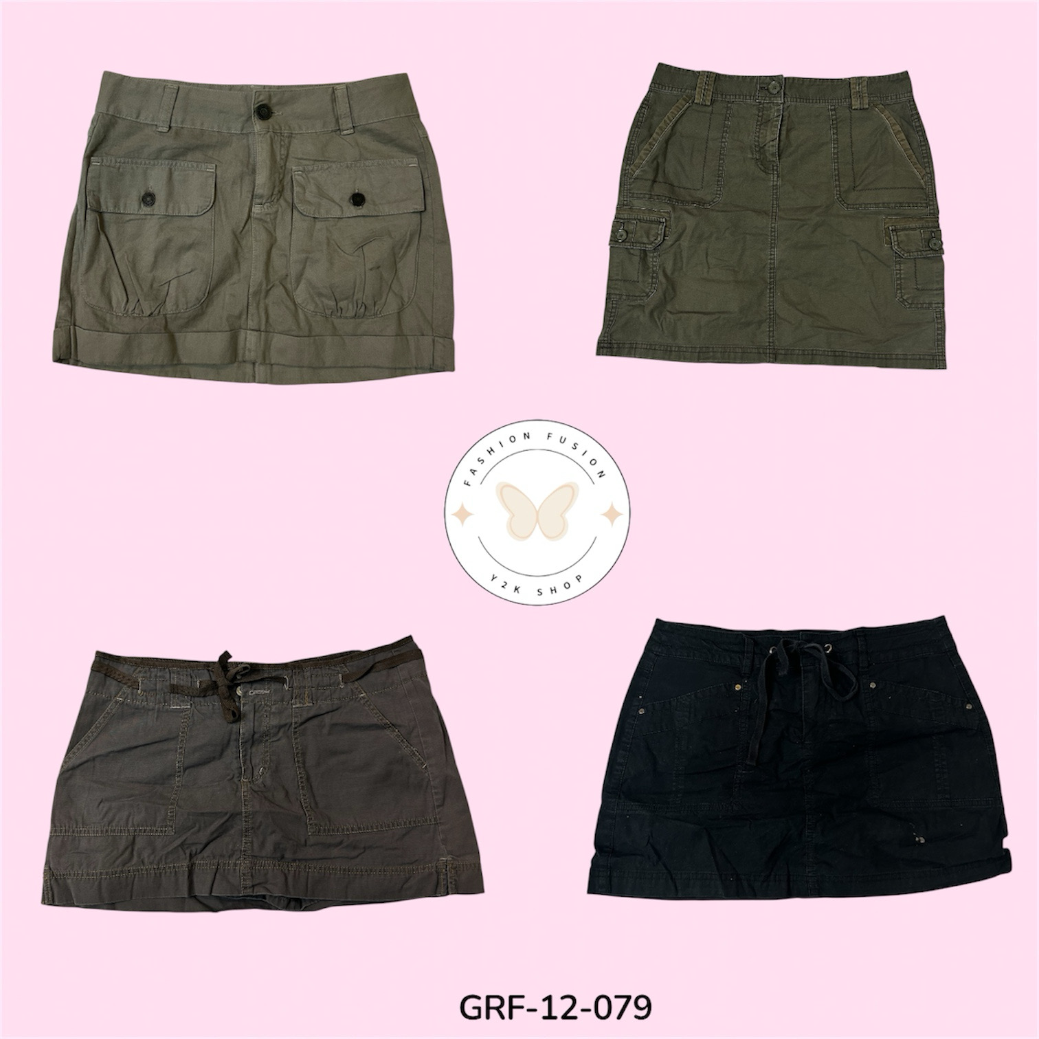 Utility Cargo Midi Skirt – Modern Everyday Style (GRF-12-079)