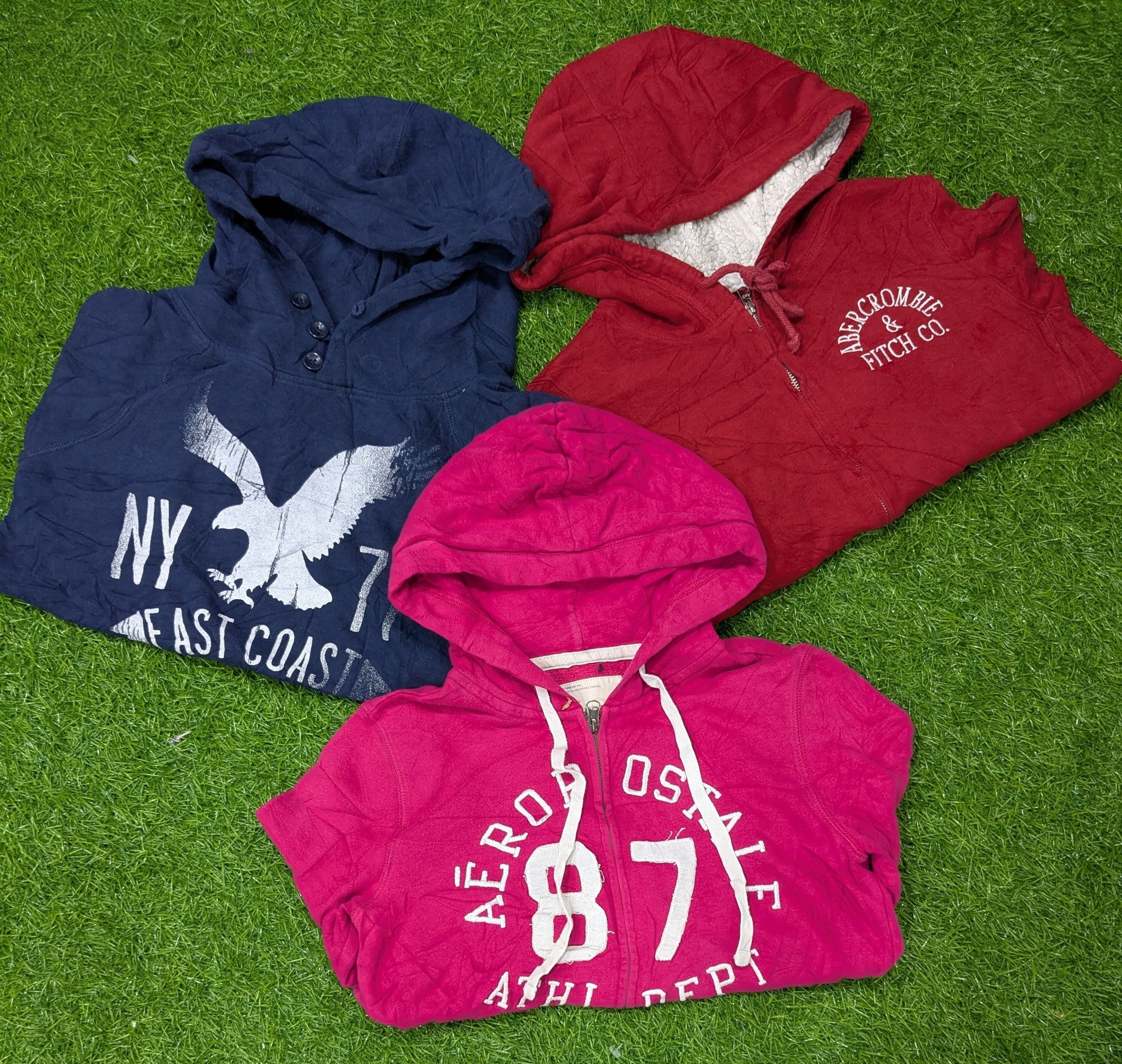 1346 - American Eagle, Aeropostale, Abecrombie, Hollister カジュアルおよびジッパーフーディ