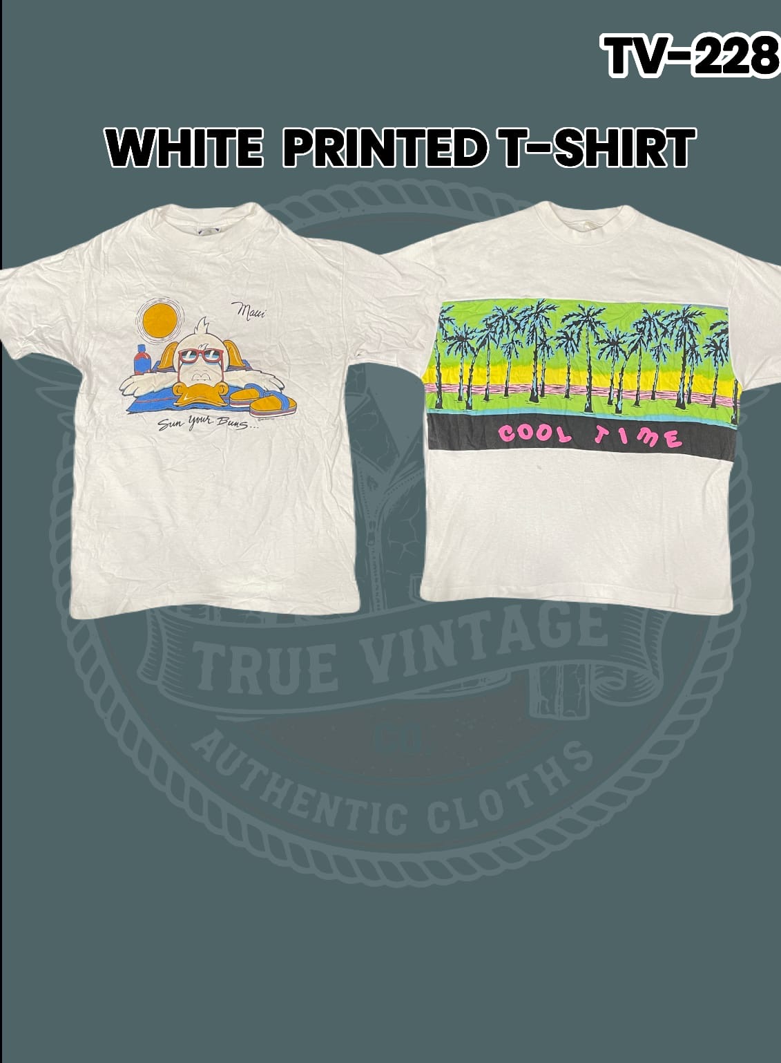 White printed T-shirts Tv-228