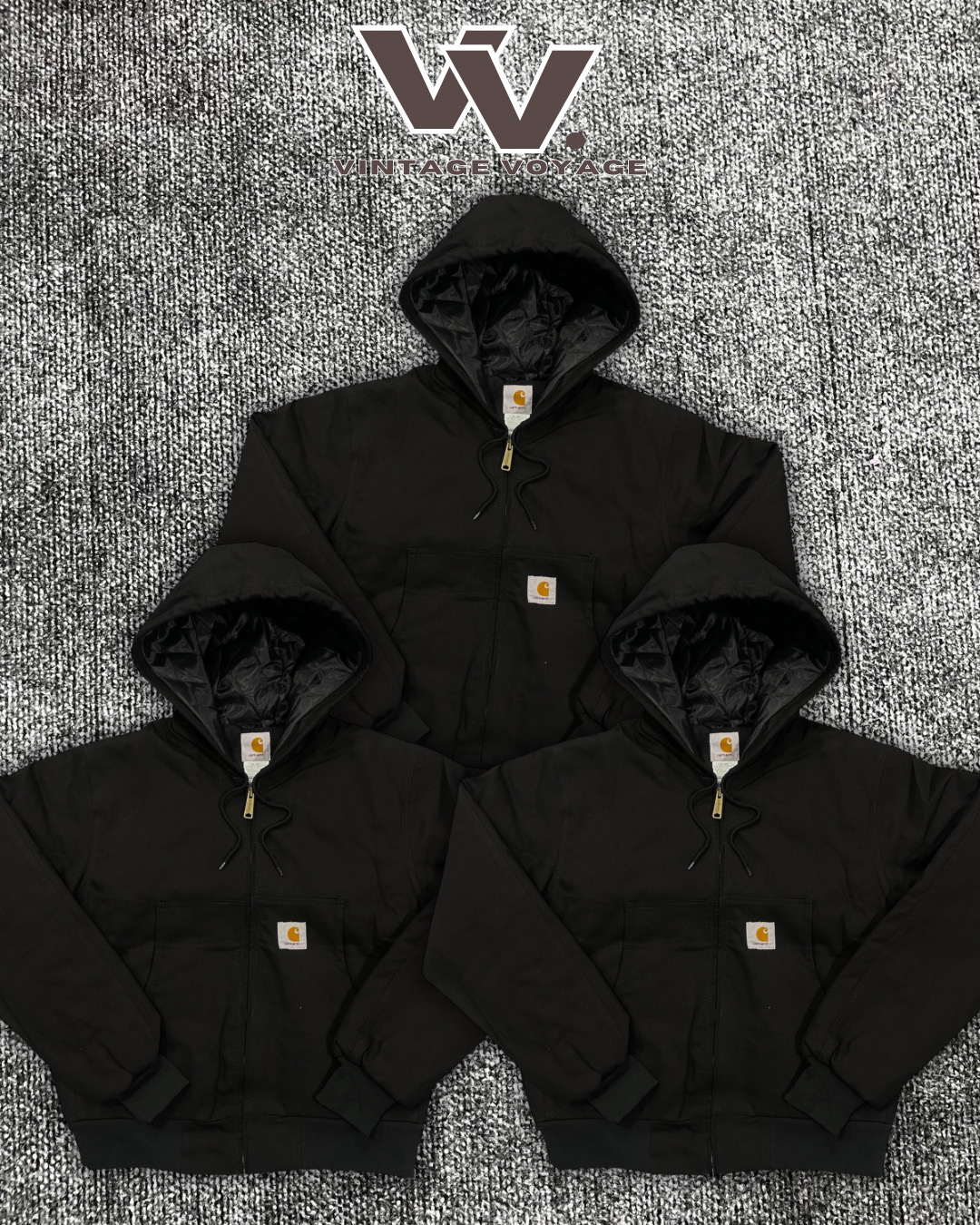 Carhartt reworked style black colour active jackets (10/12)