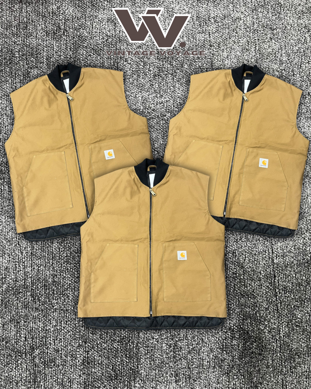 Carhartt reworked style tan colour gilet (10/12)