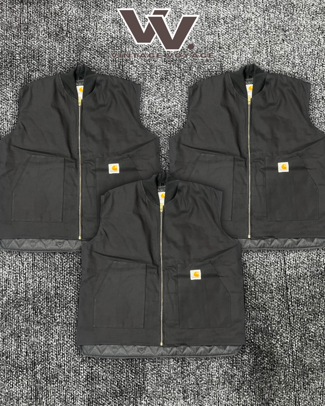 Carhartt reworked style black colour gilets (10/12)