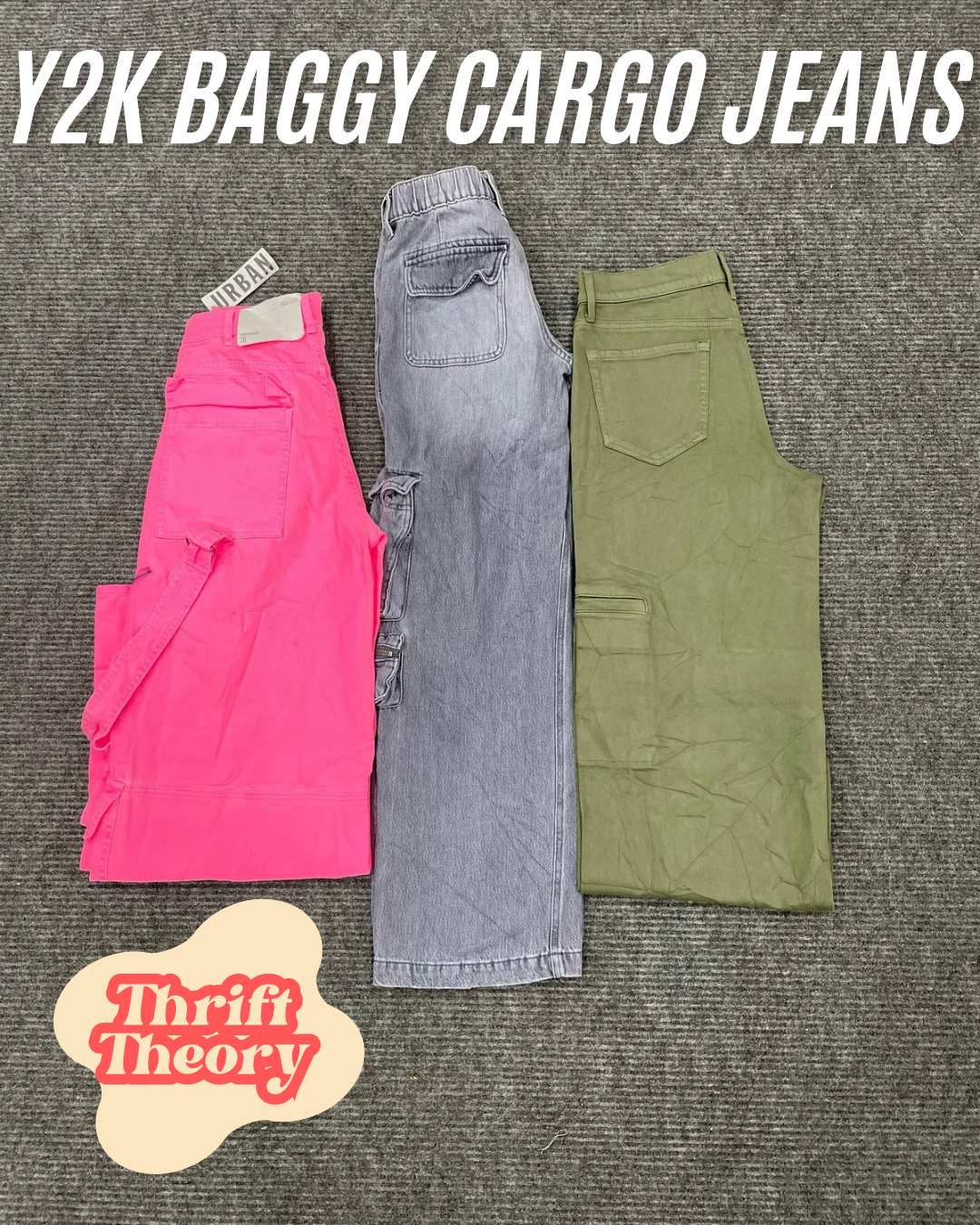 Y2K Baggy Cargo Jeans - (10/12)