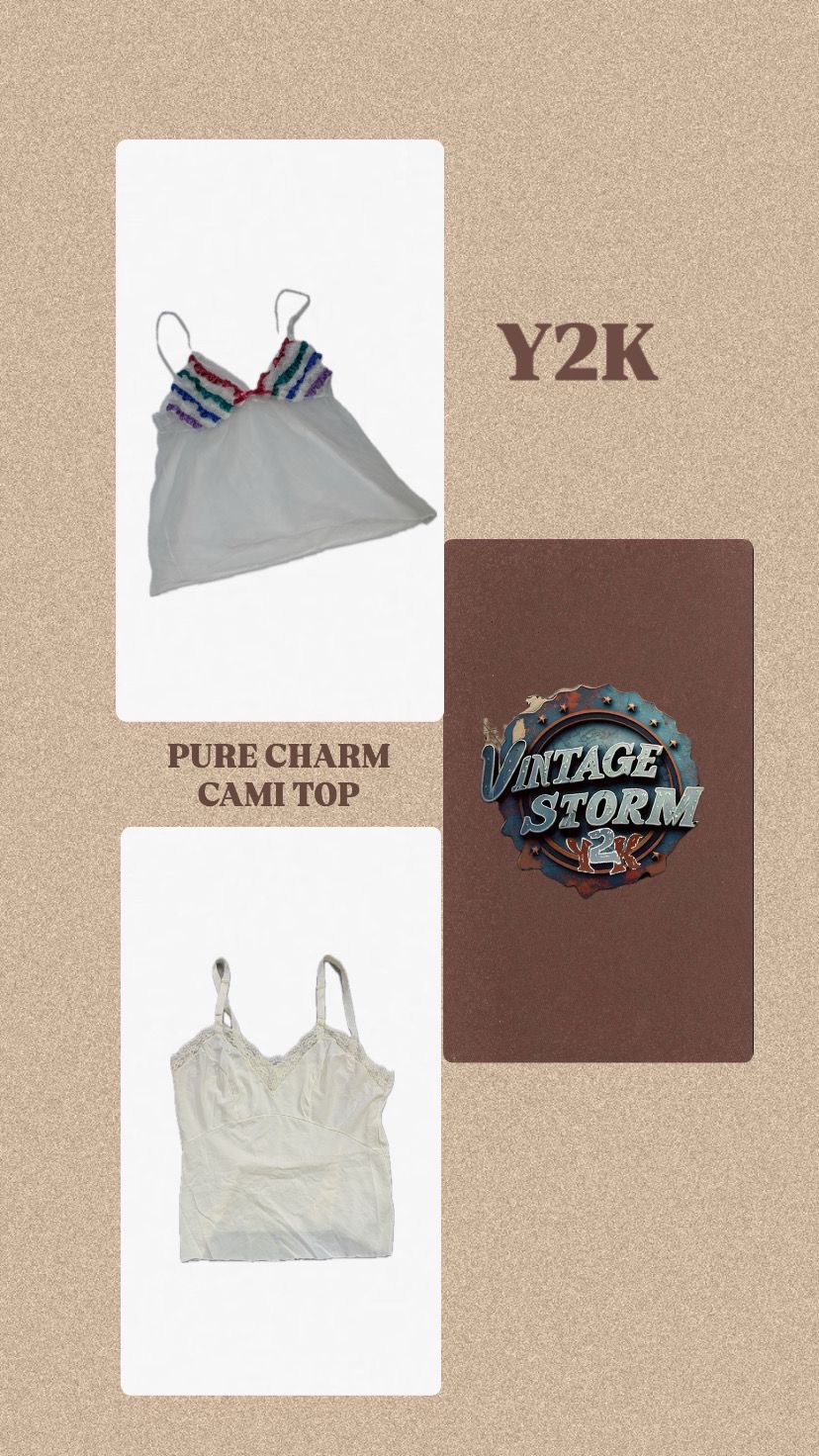 Y2K Pure Charm Cami Tops