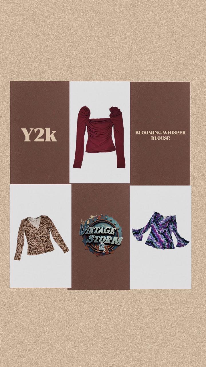 Y2K Blooming Whisper Poly Blouses