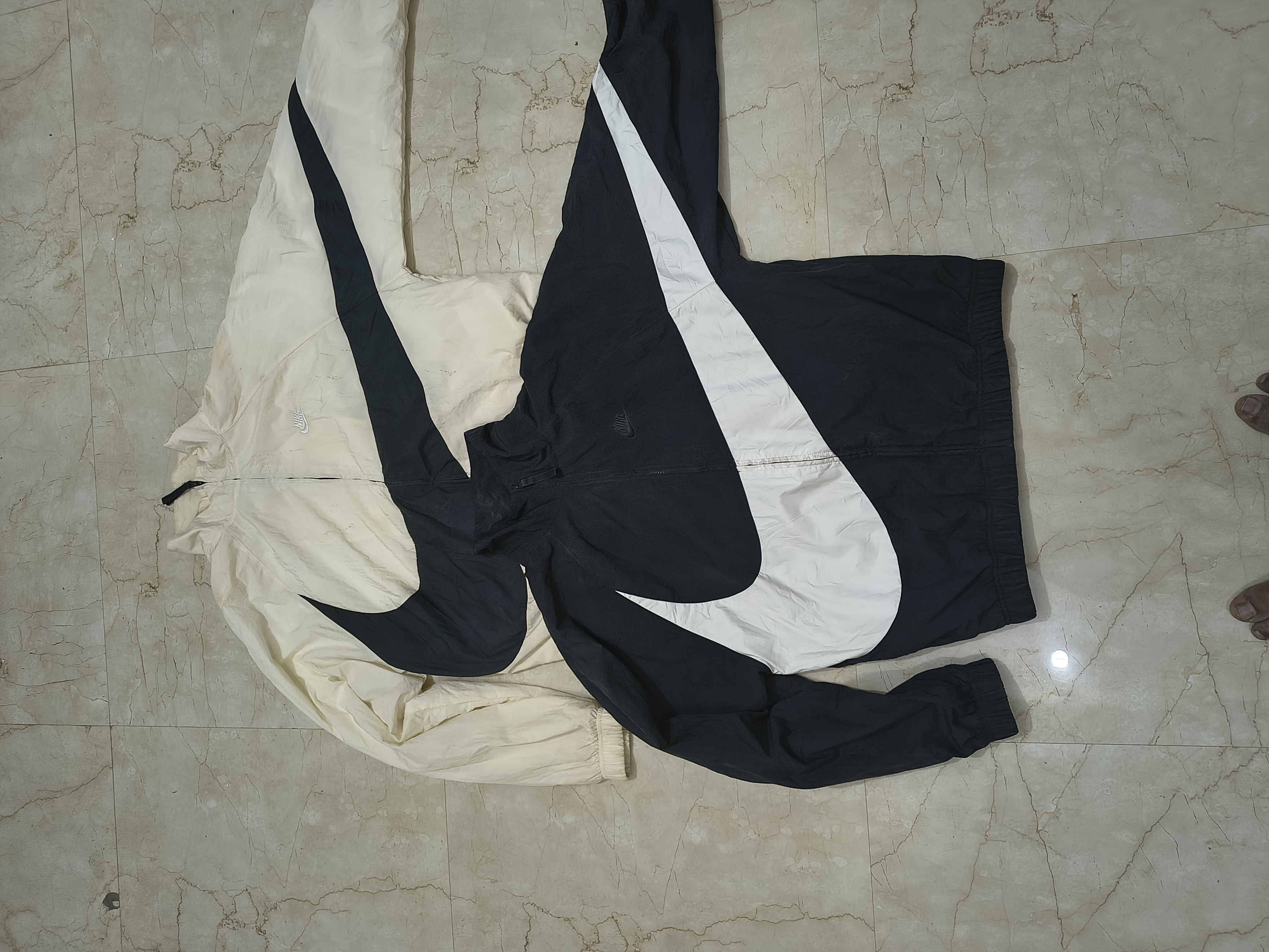 NIKE BIG SWOOSH AND ADIDAS BIG LOG JACKET