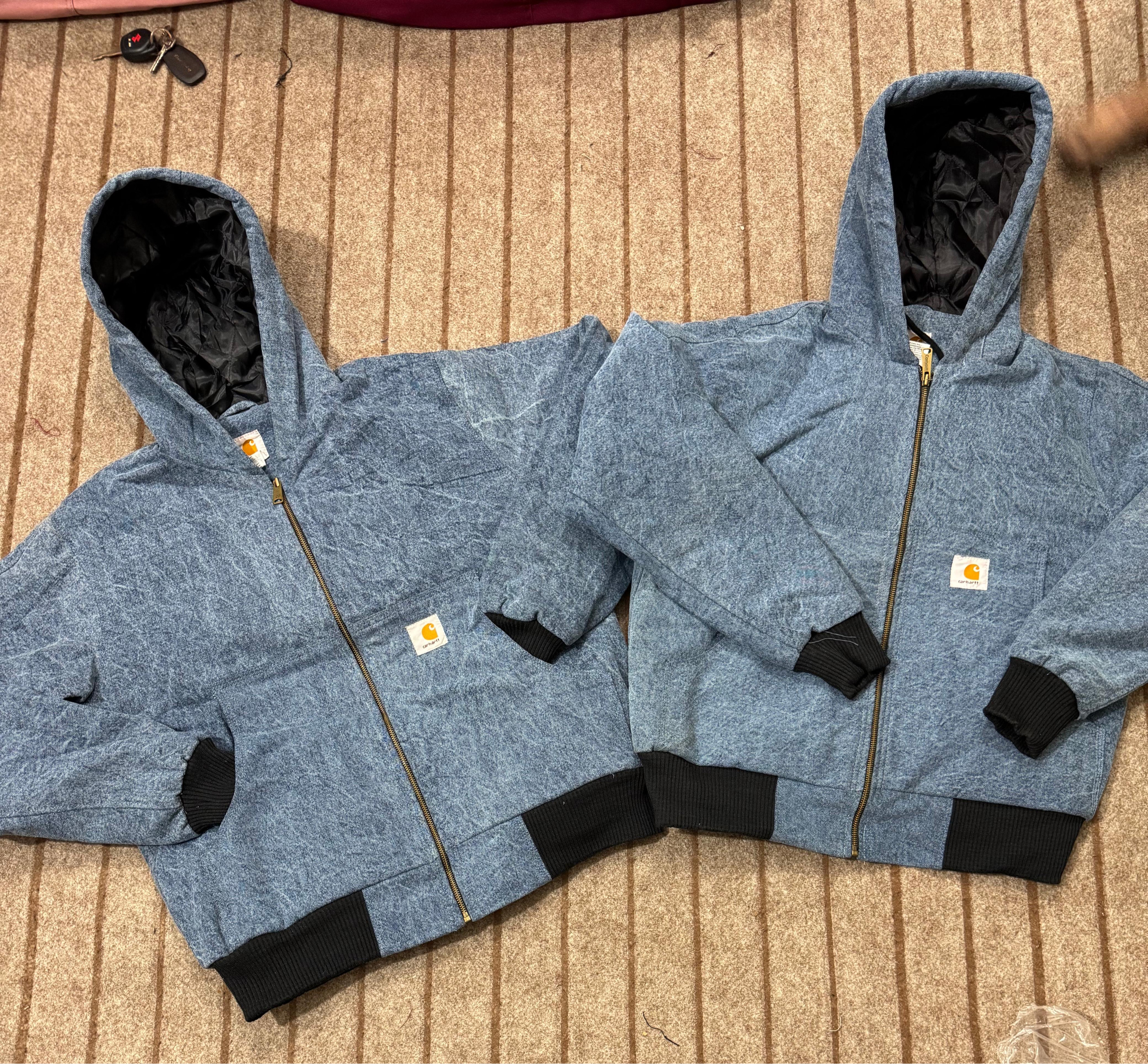 Carhartt Active Washed Blue Denim Rework Style Jackets