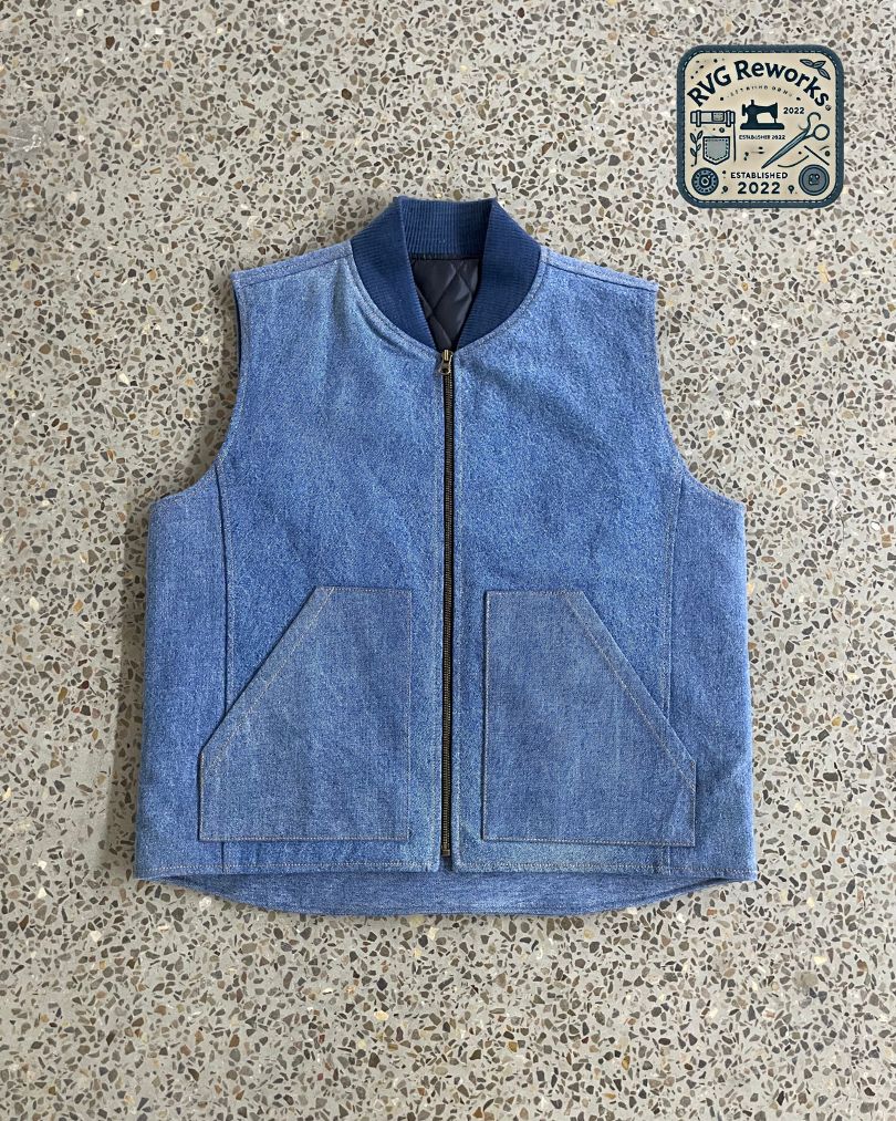Upcycled Denim Utility Vest