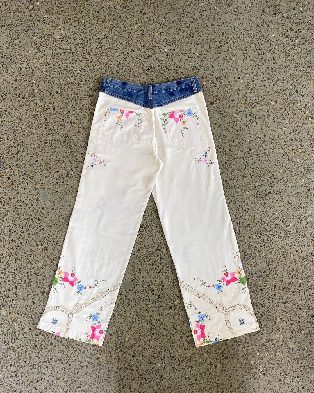 Upcycled Tablecloth Pants