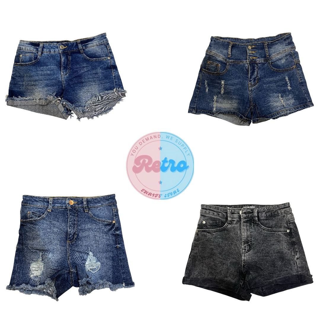 High-Waisted Denim Shorts Pack – Y2K / Summer Essentials (E)