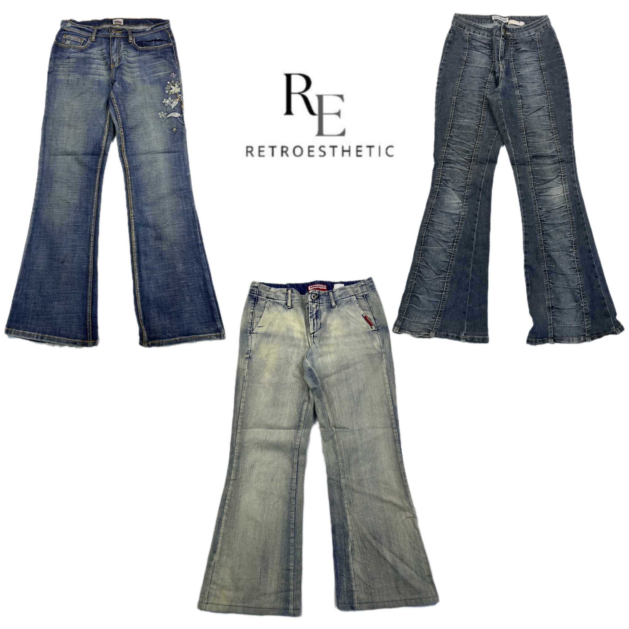 Y2K NYC IT Girl Jean flare en denim RE-2600