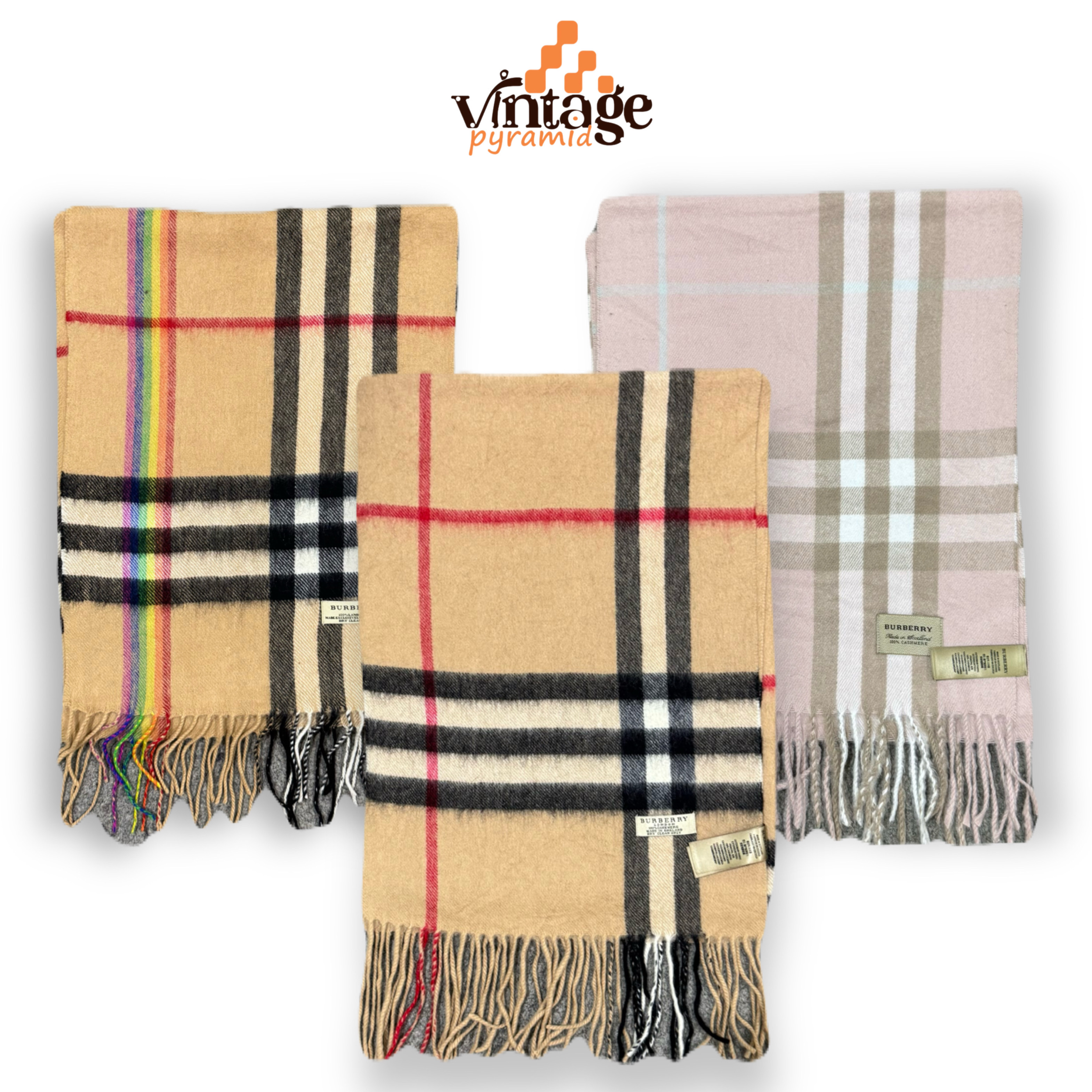 VPX624 Burberry Scarves 100% Authentic Cashmere & Lambswool