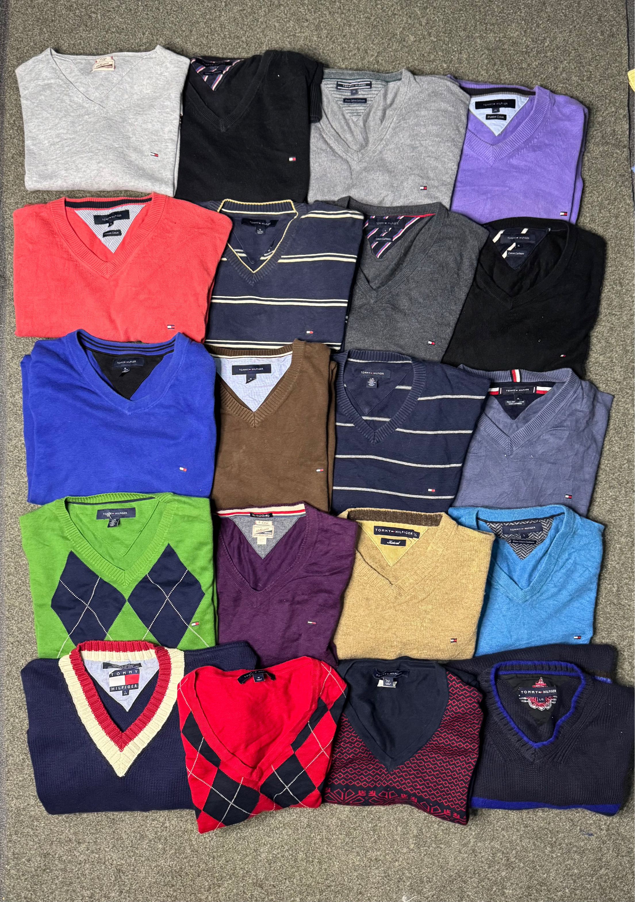 Suéteres de V com gola Tommy Hilfiger