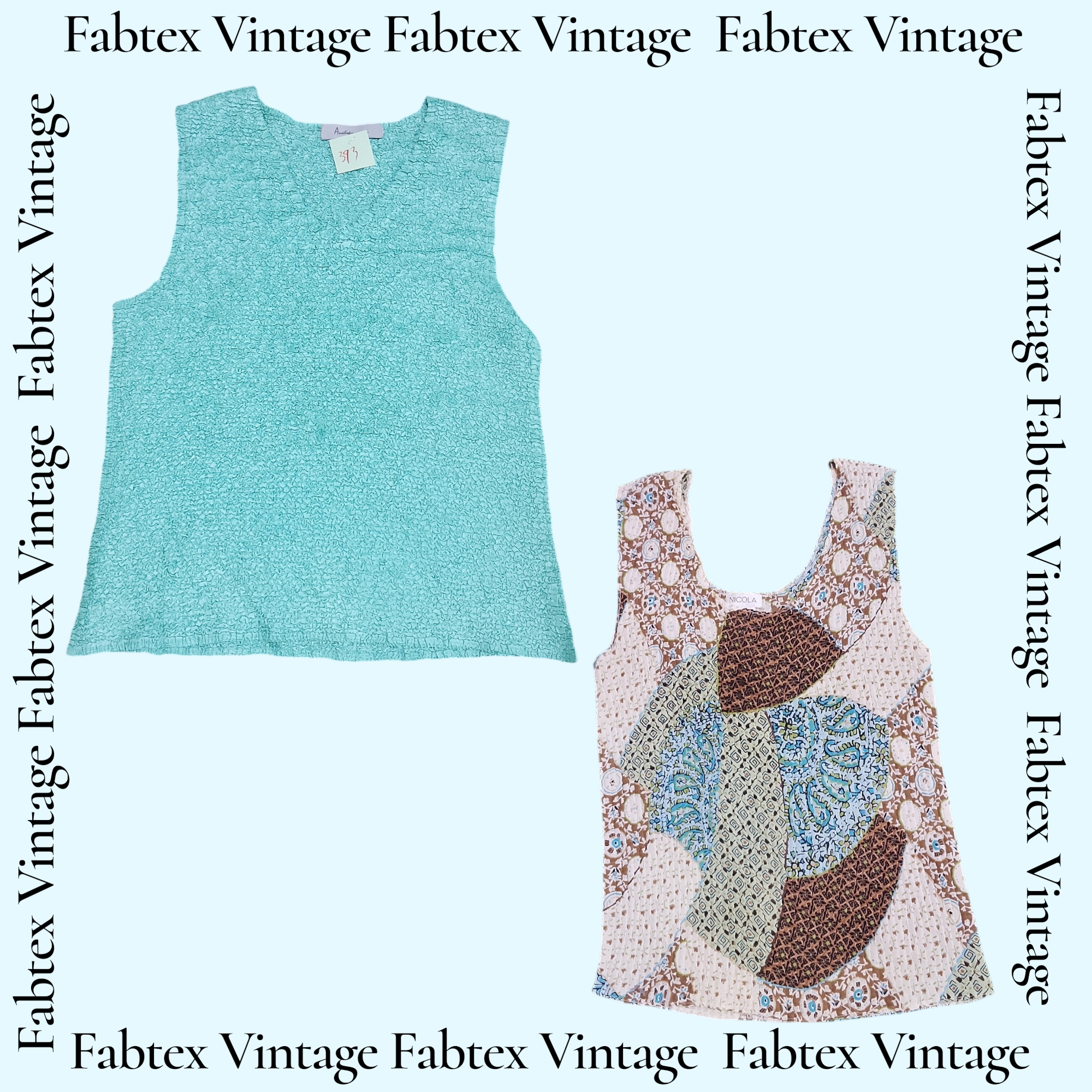 (FV-707) Vintage Y2K 90er Popcorn-/Blasenoberteile