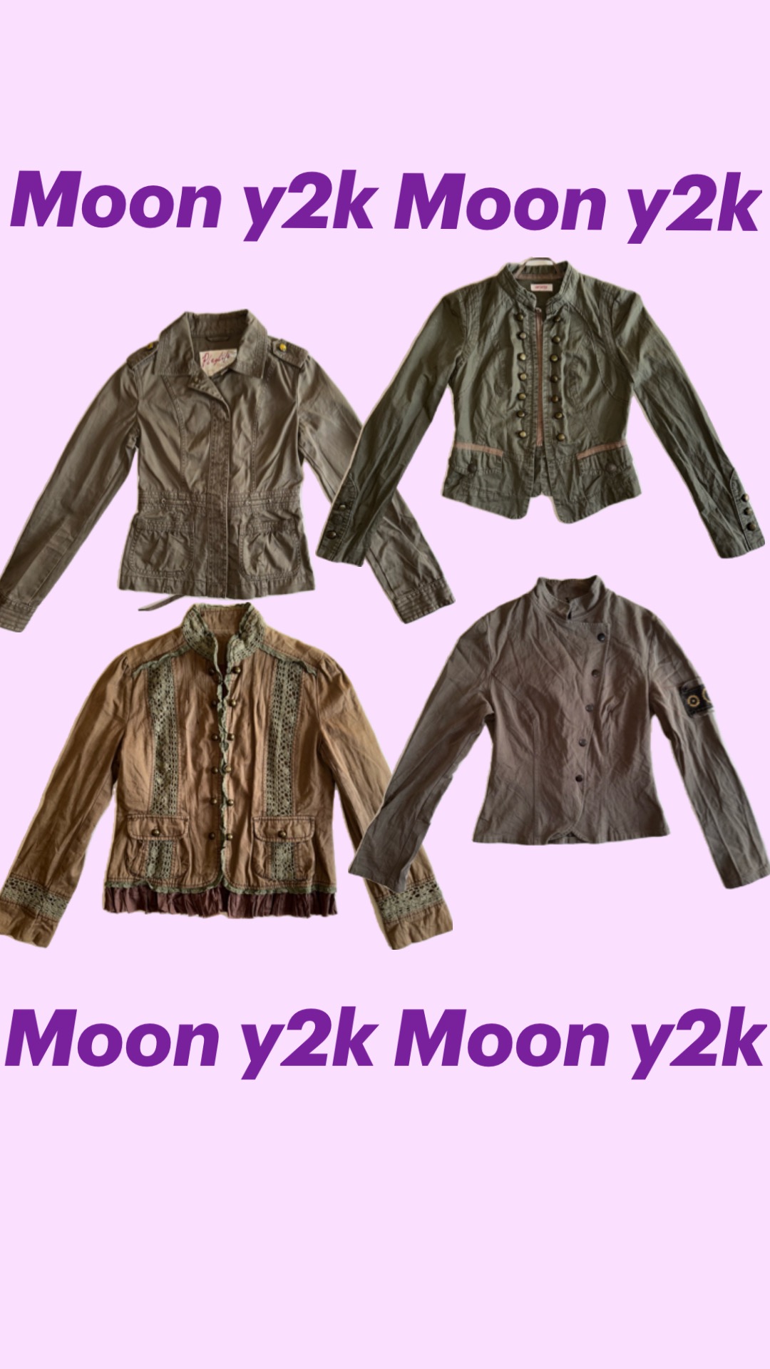 Y2k Mility Style jackets mix