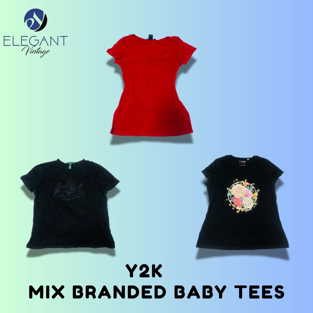 Y2K Mix Branded Baby Tees - EV1535