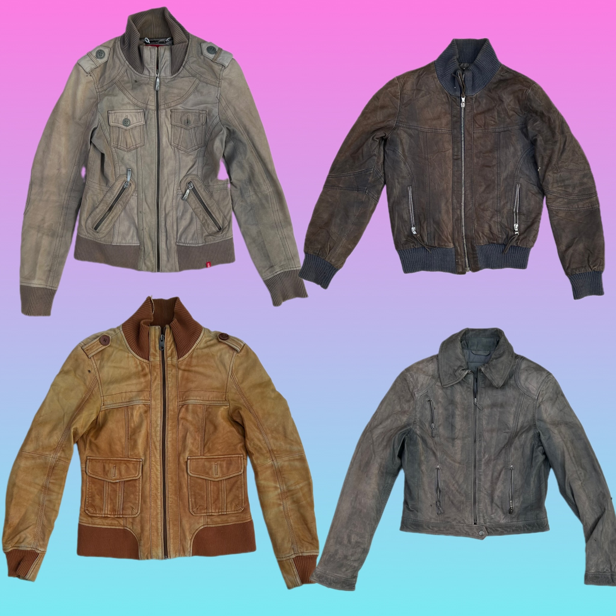 90s/Y2k Cool Girl Leather Jackets (SU-278)