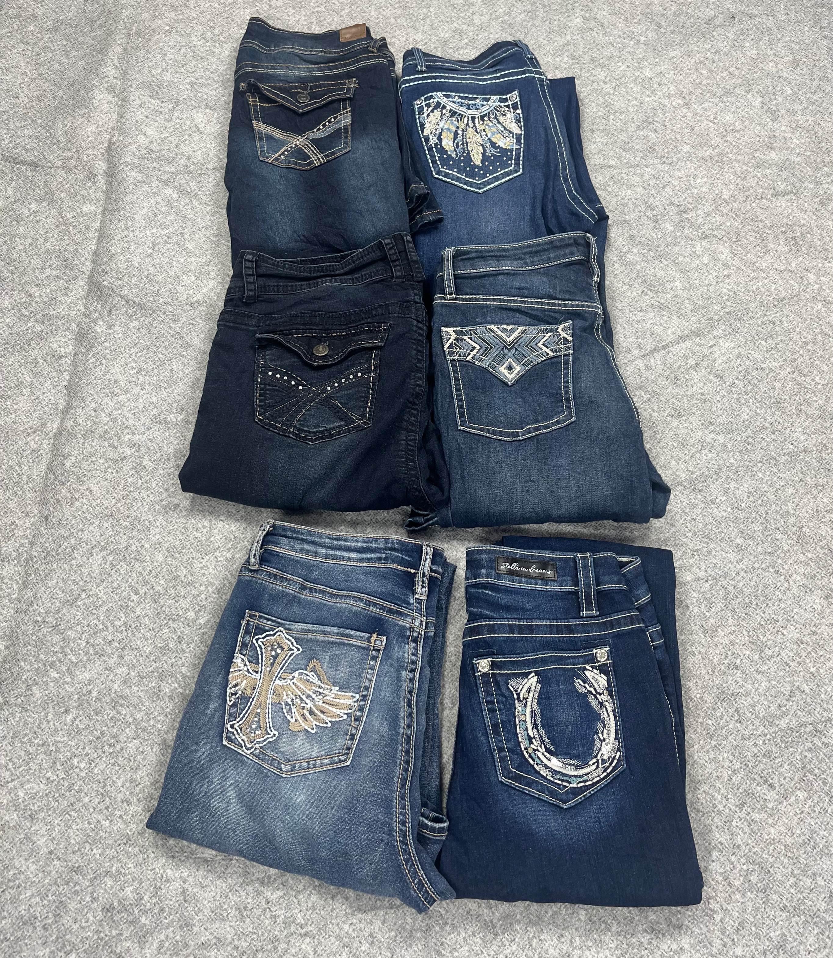 Bundle de Jeans Brodés Non Marqués – RF#0004