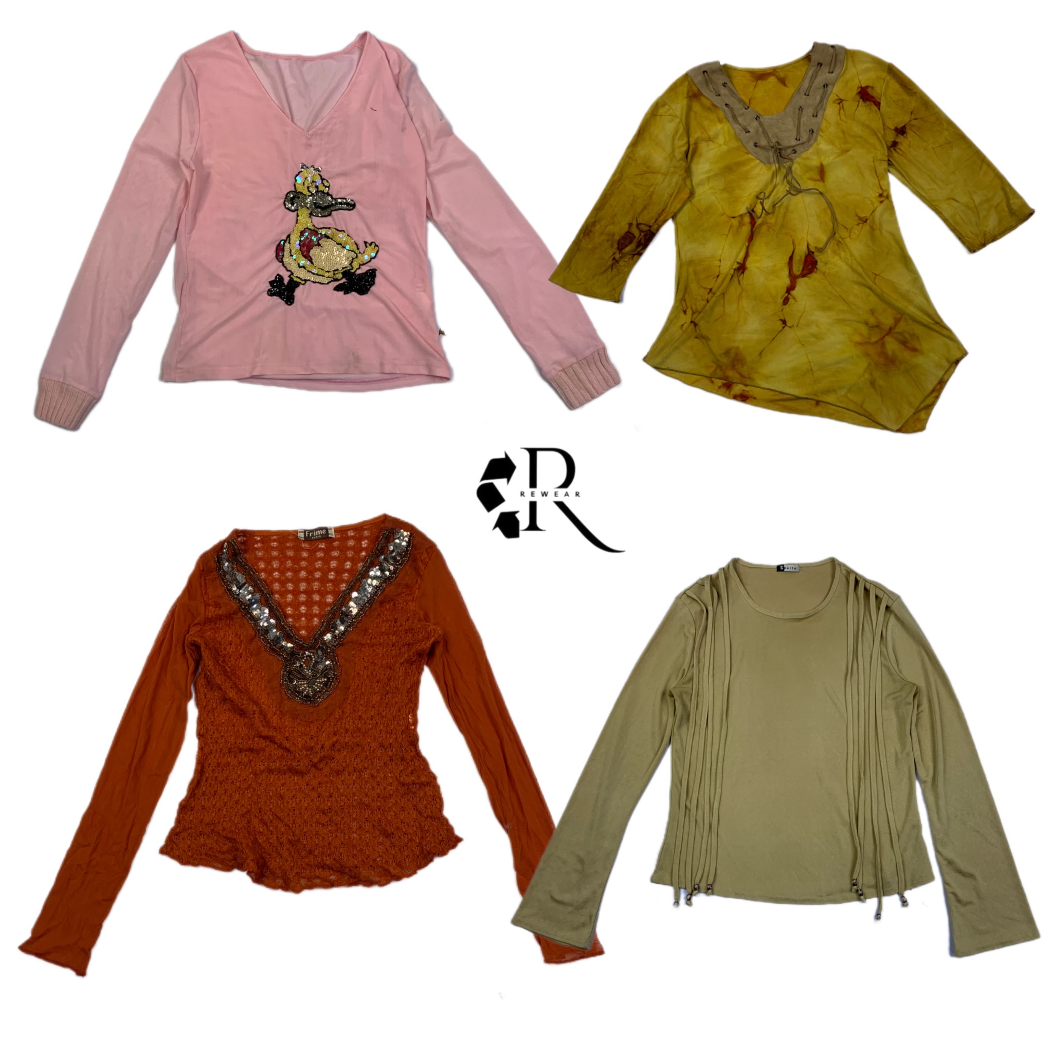 Y2K Cutesy Grunge Langarmtops RW-1334
