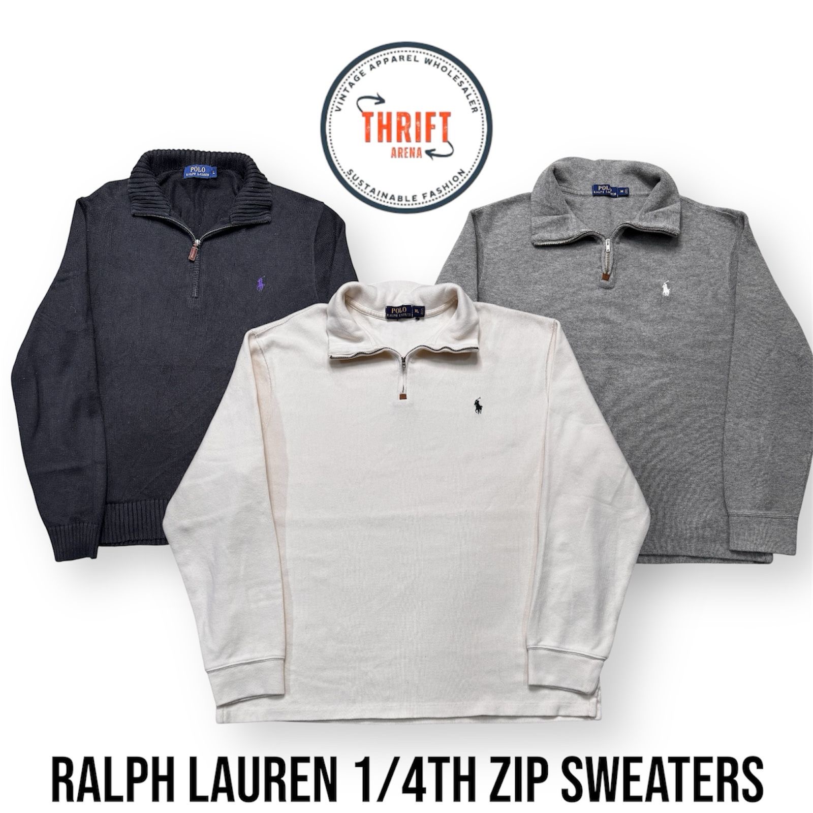T2298 Ralph Lauren 1/4 Zip Sweaters