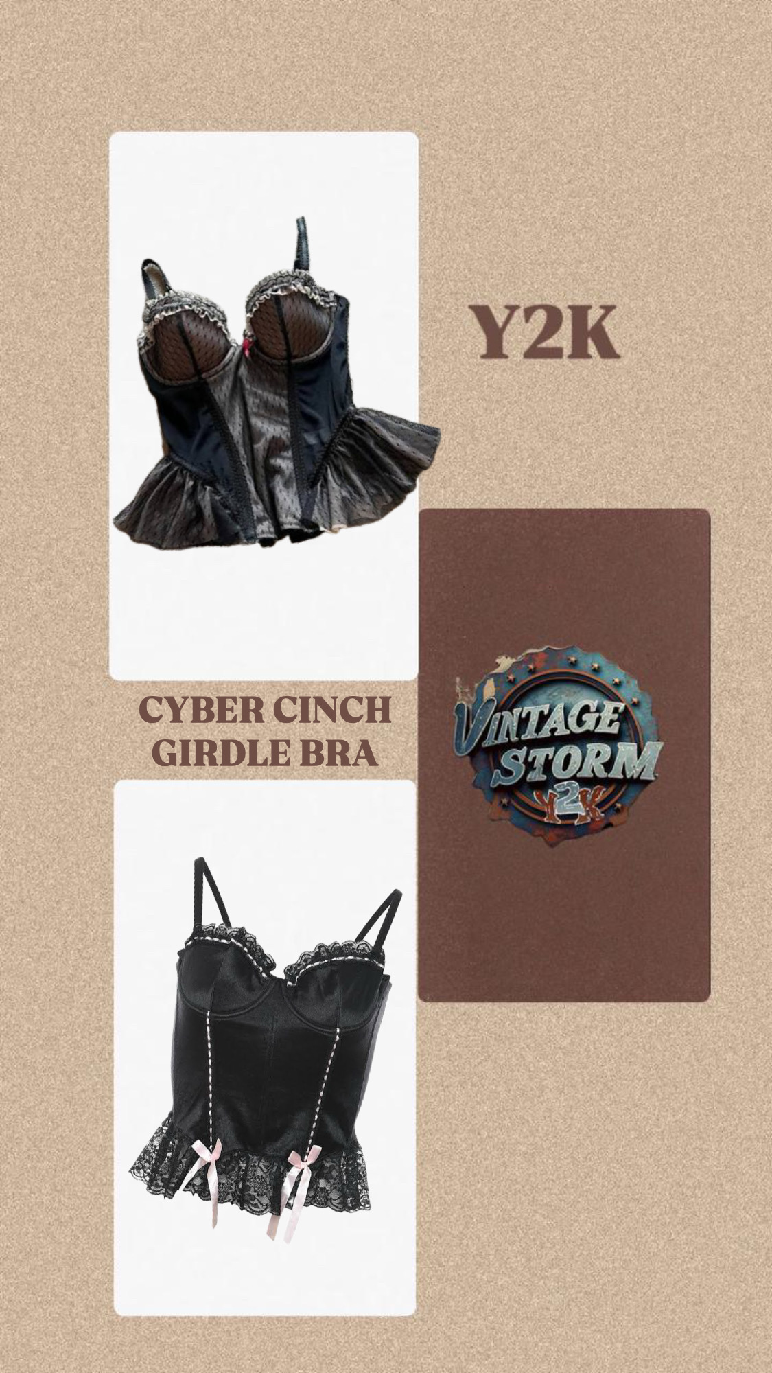 Y2K Cyber Cinch Girdle Bra